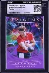 2025 Panini Origins Purple Graham Mertz ROOKIE /17 #149 CGC AUTH