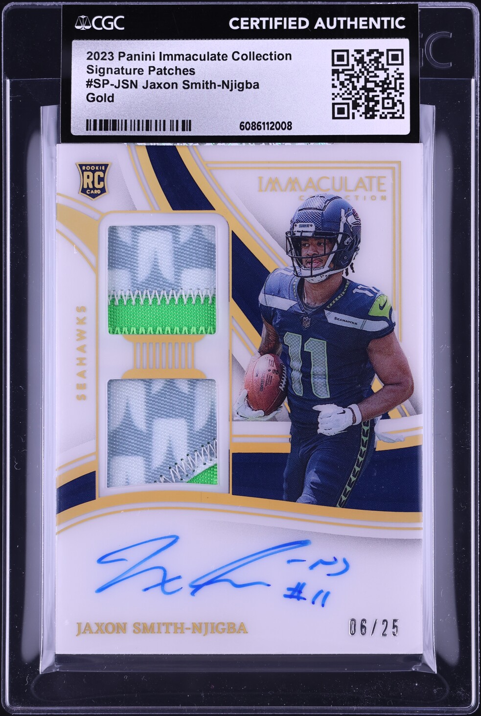 2023 Immaculate Collection Gold Jaxon Smith-Njigba ROOKIE PATCH