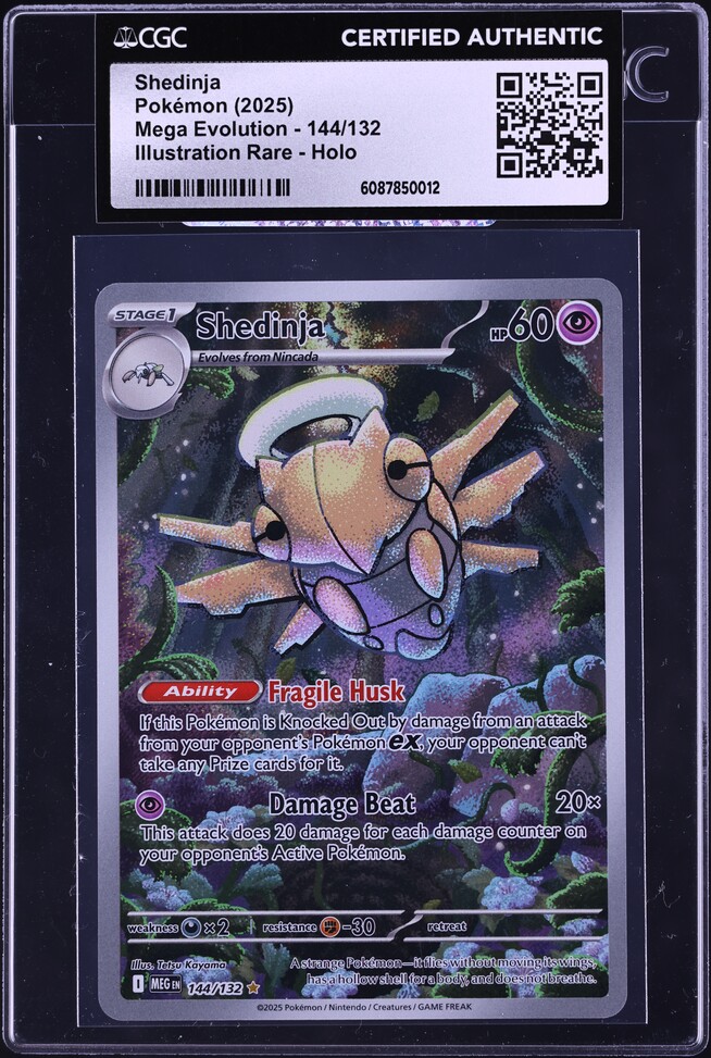 2025 Pokemon Mega Evolution IR Shedinja #144 CGC AUTH