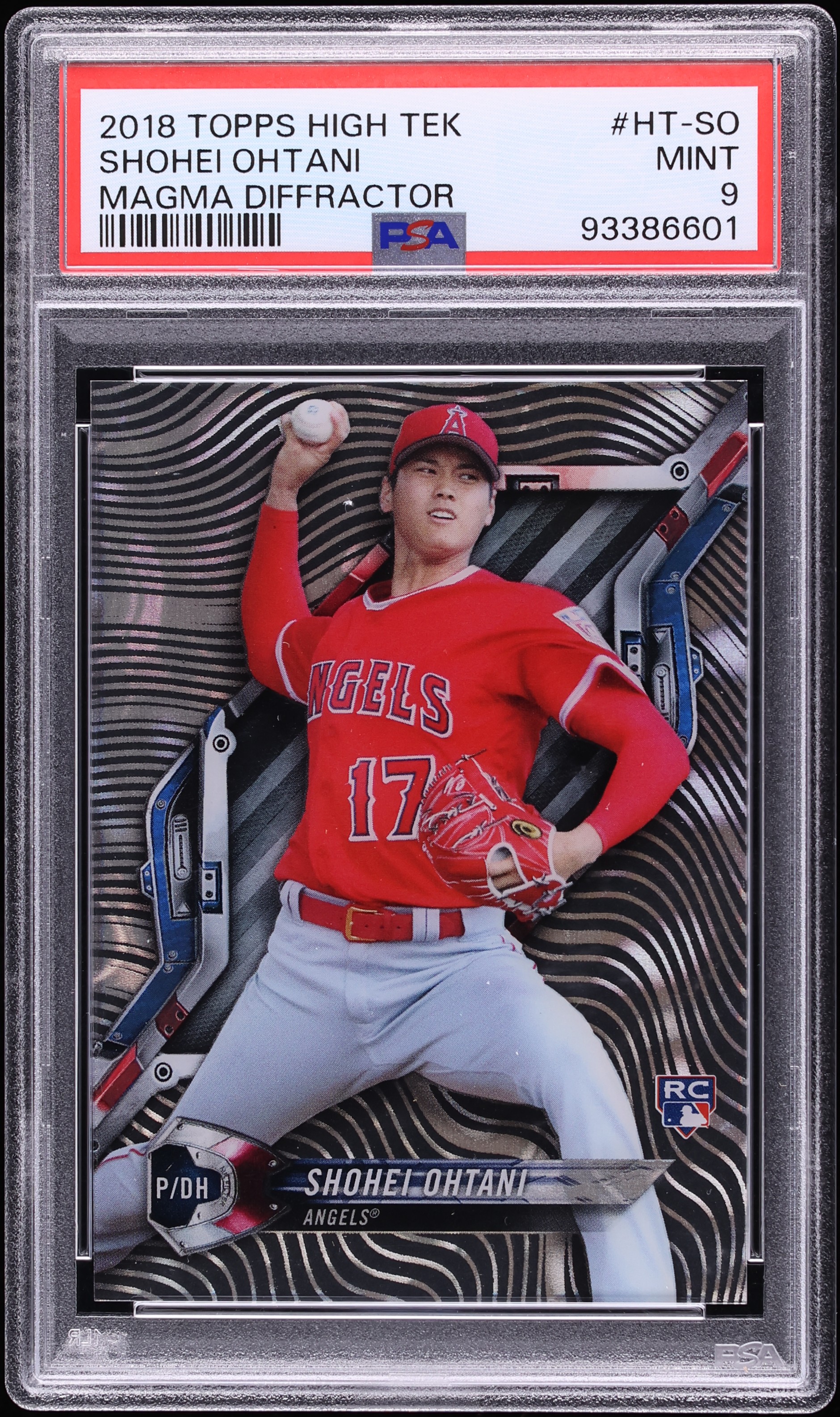 2018 Topps High Tek Magma Diffractor Shohei Ohtani ROOKIE #HT-SO