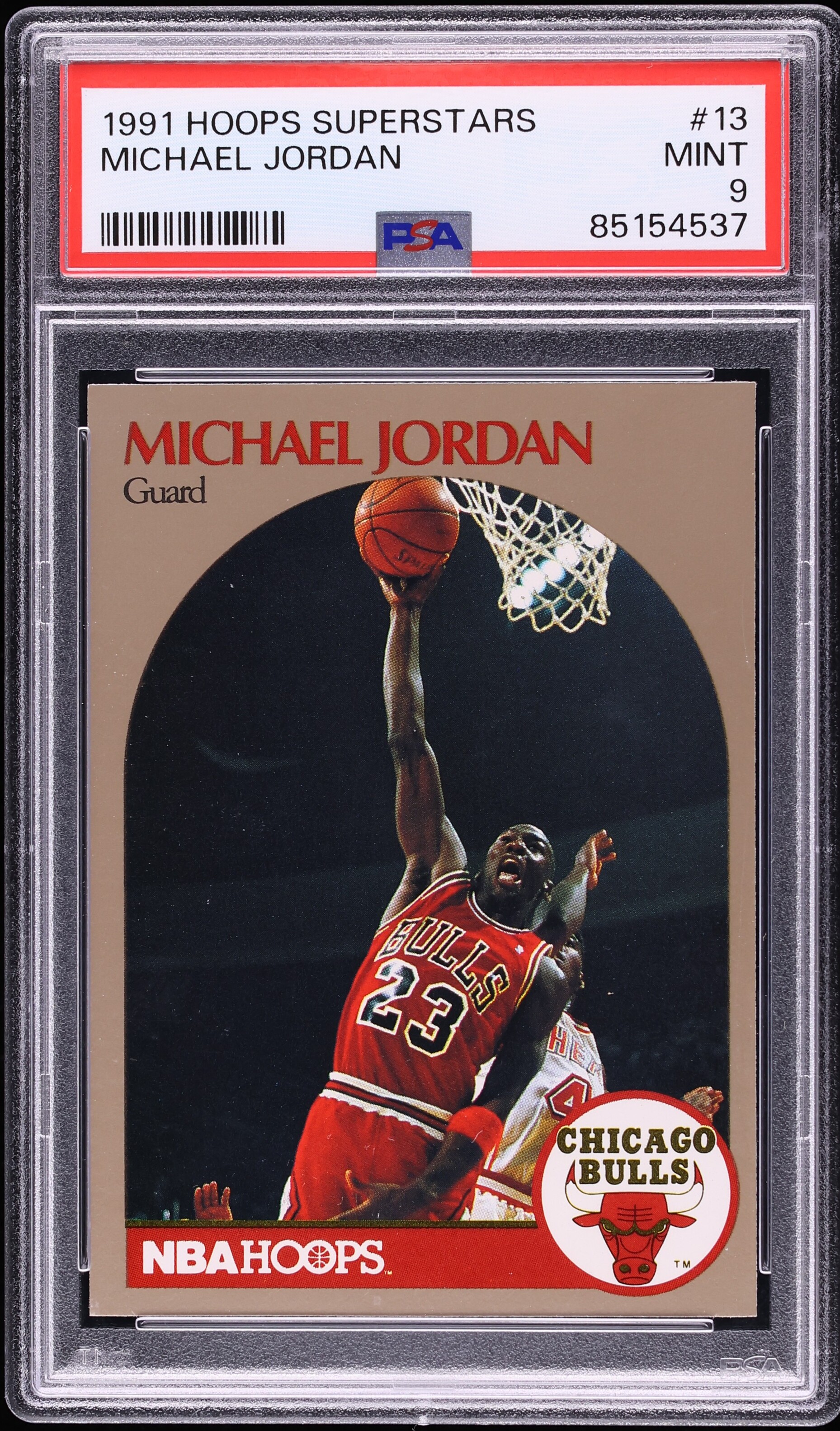 1991 Hoops Superstars Michael Jordan #13 PSA 9 MINT on Fanatics