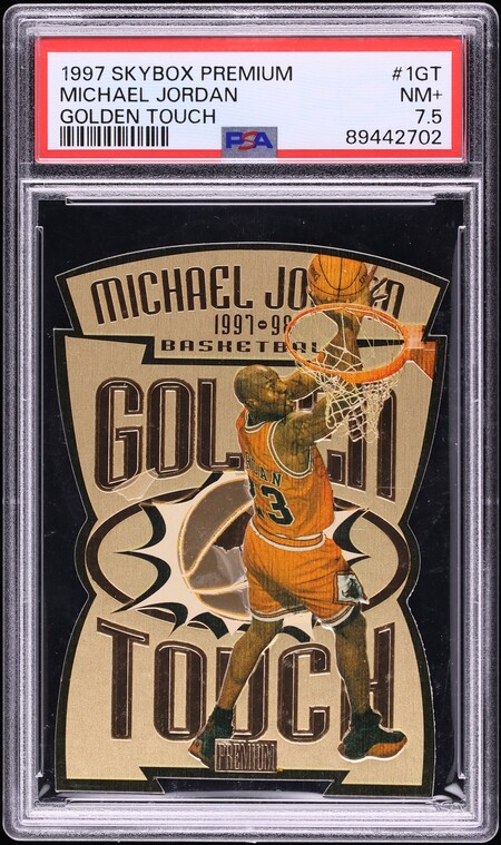 1997 Skybox Premium Golden Touch Die-Cut Michael Jordan #1GT PSA 7.5 NRMT+