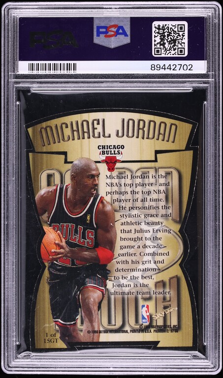 1997 Skybox Premium Golden Touch Die-Cut Michael Jordan #1GT PSA 7.5 NRMT+