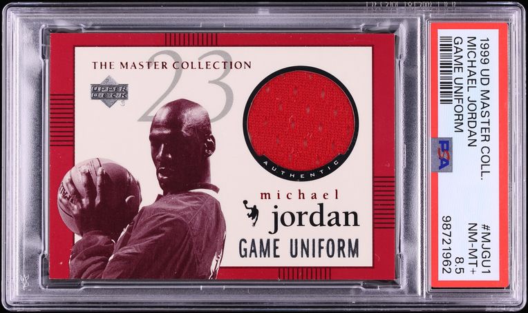 1999 Upper Deck Master Collection Game Uniform Michael Jordan PATCH #MJGU1 PSA 8.5 NM-MT+
