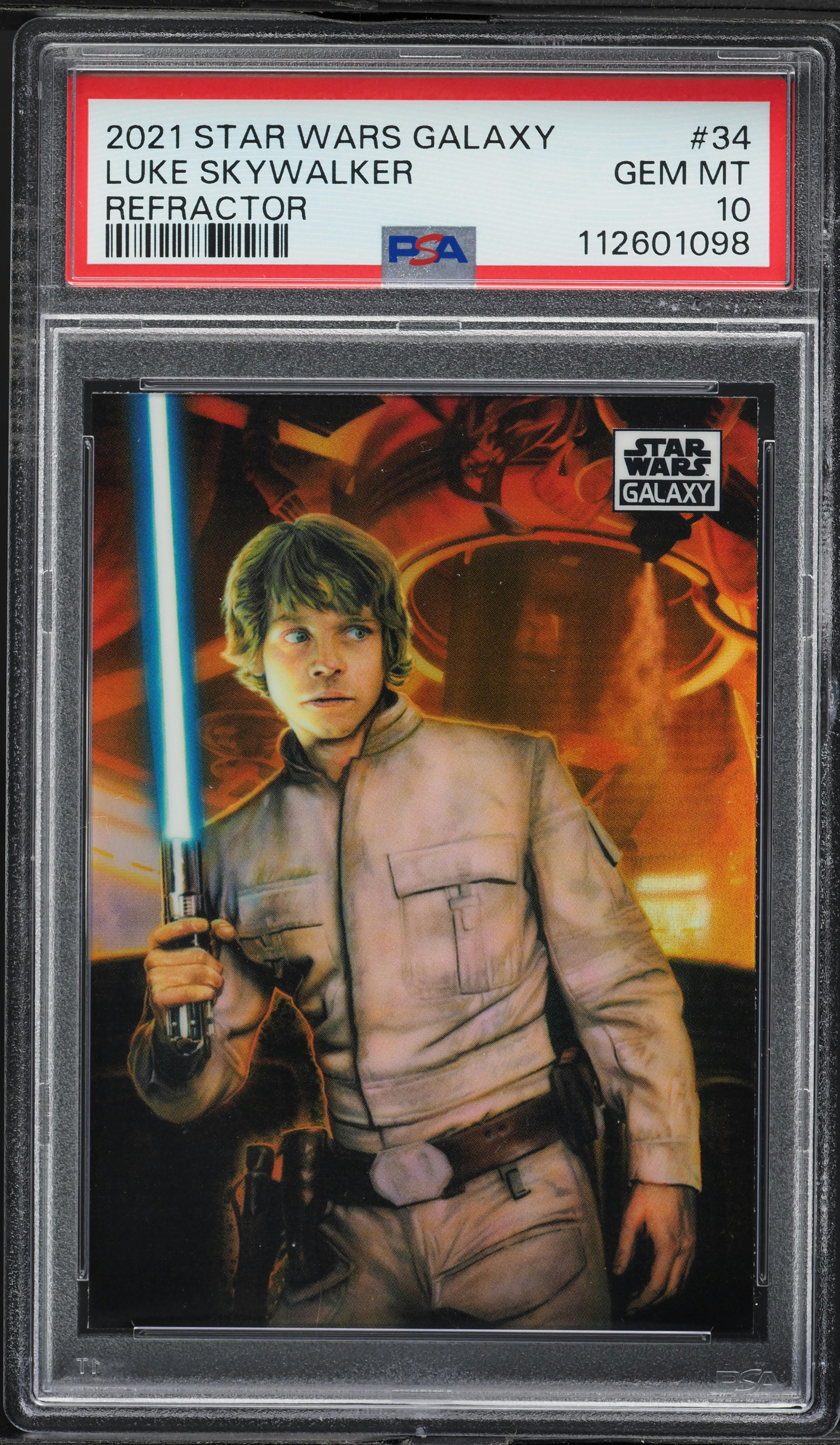 2021 Topps Chrome Star Wars Galaxy Refractor Luke Skywalker #34