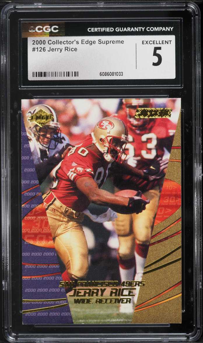 2000 Collector's Edge Supreme Jerry Rice #126 CGC 5 EX