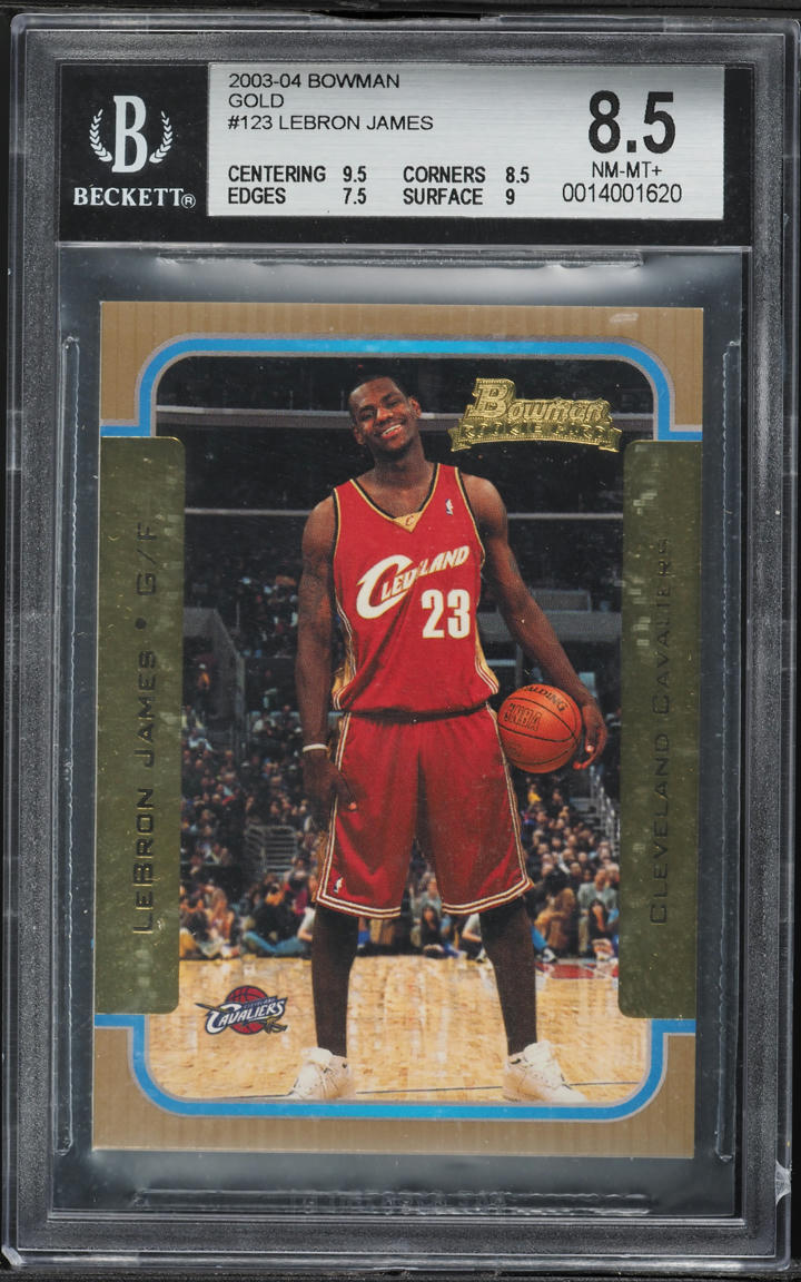 2003 Bowman Gold LeBron James #123 BGS 8.5 NM-MT+ on Fanatics Collect
