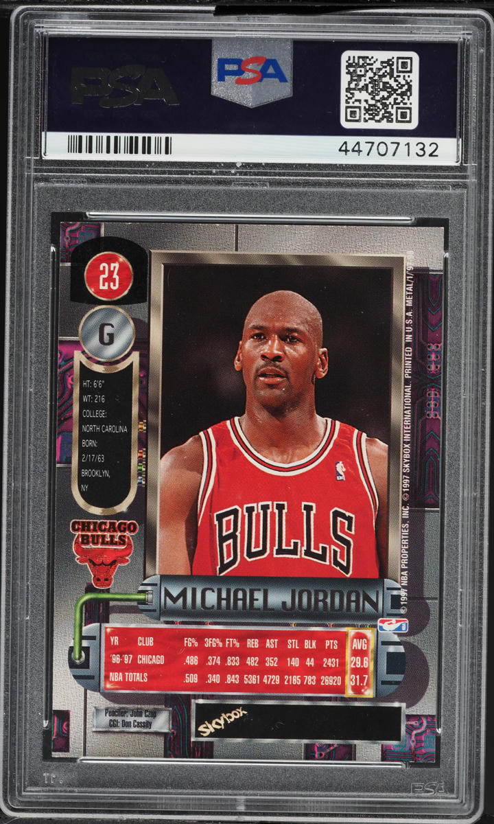 1997 Metal Universe Michael Jordan #23 PSA 9 MINT on Fanatics Collect