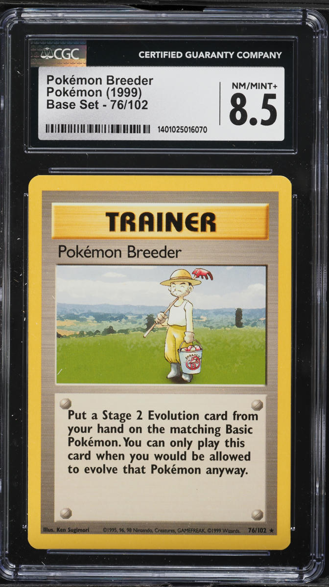 1999 Pokemon Base Set Pokemon Breeder #76 CGC 8.5 NM-MT+