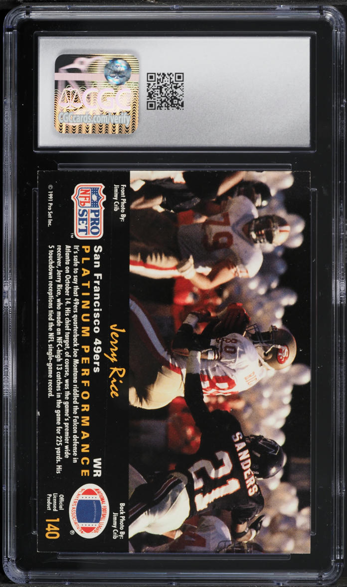 1991 Pro Set Platinum Jerry Rice #140 CGC 7.5 NRMT+