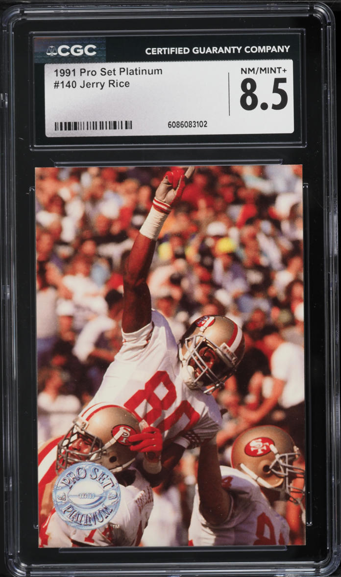 1991 Pro Set Platinum Jerry Rice #140 CGC 8.5 NM-MT+