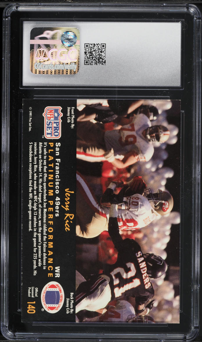 1991 Pro Set Platinum Jerry Rice #140 CGC 8.5 NM-MT+