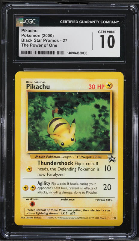 2000 Pokemon Black Star Promo Pikachu #27 PSA 10 GEM MINT on Fanatics  Collect