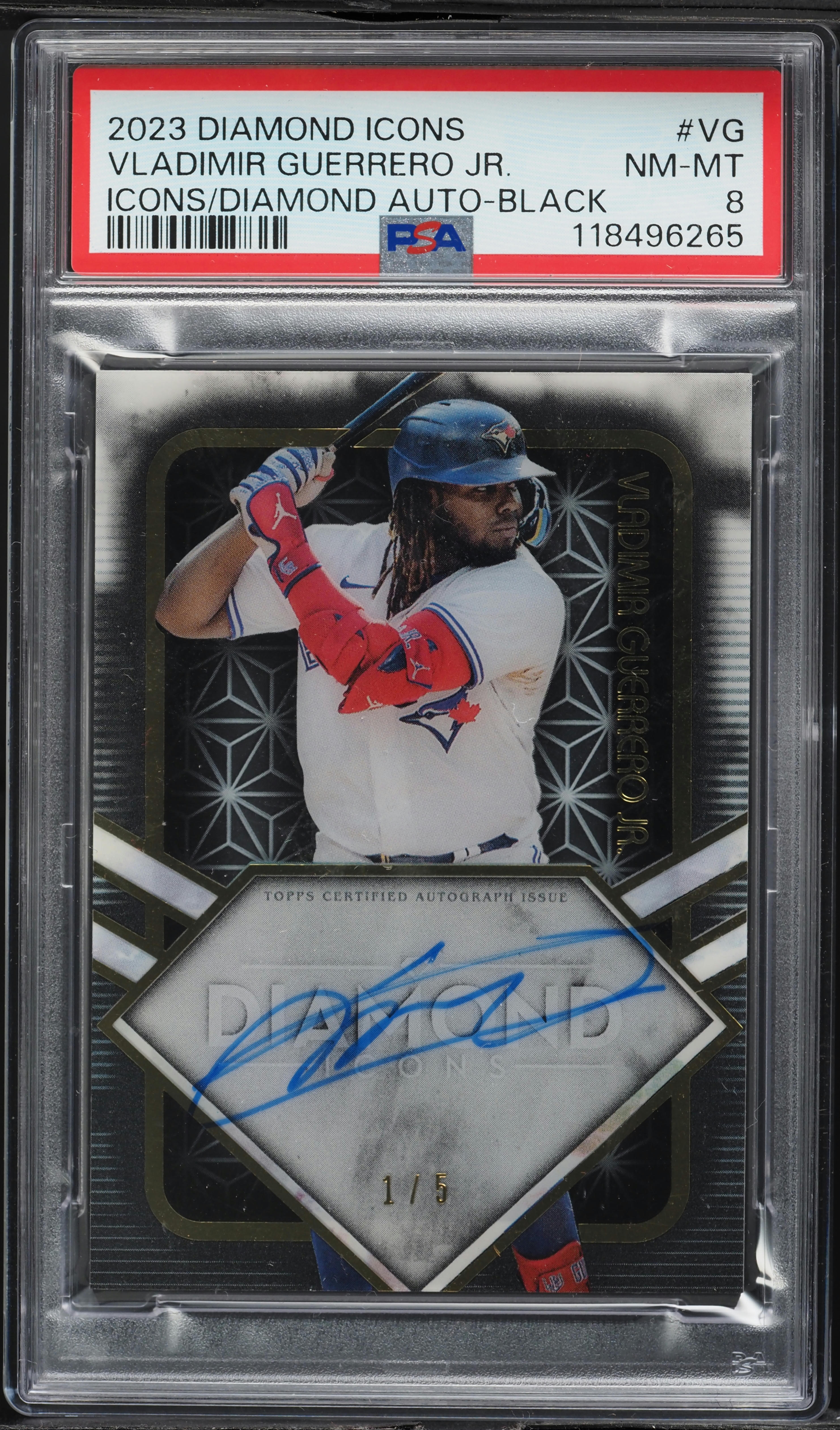 2023 Topps Diamond Icons Black Vladimir Guerrero Jr. AUTO 1/5 #VG 
