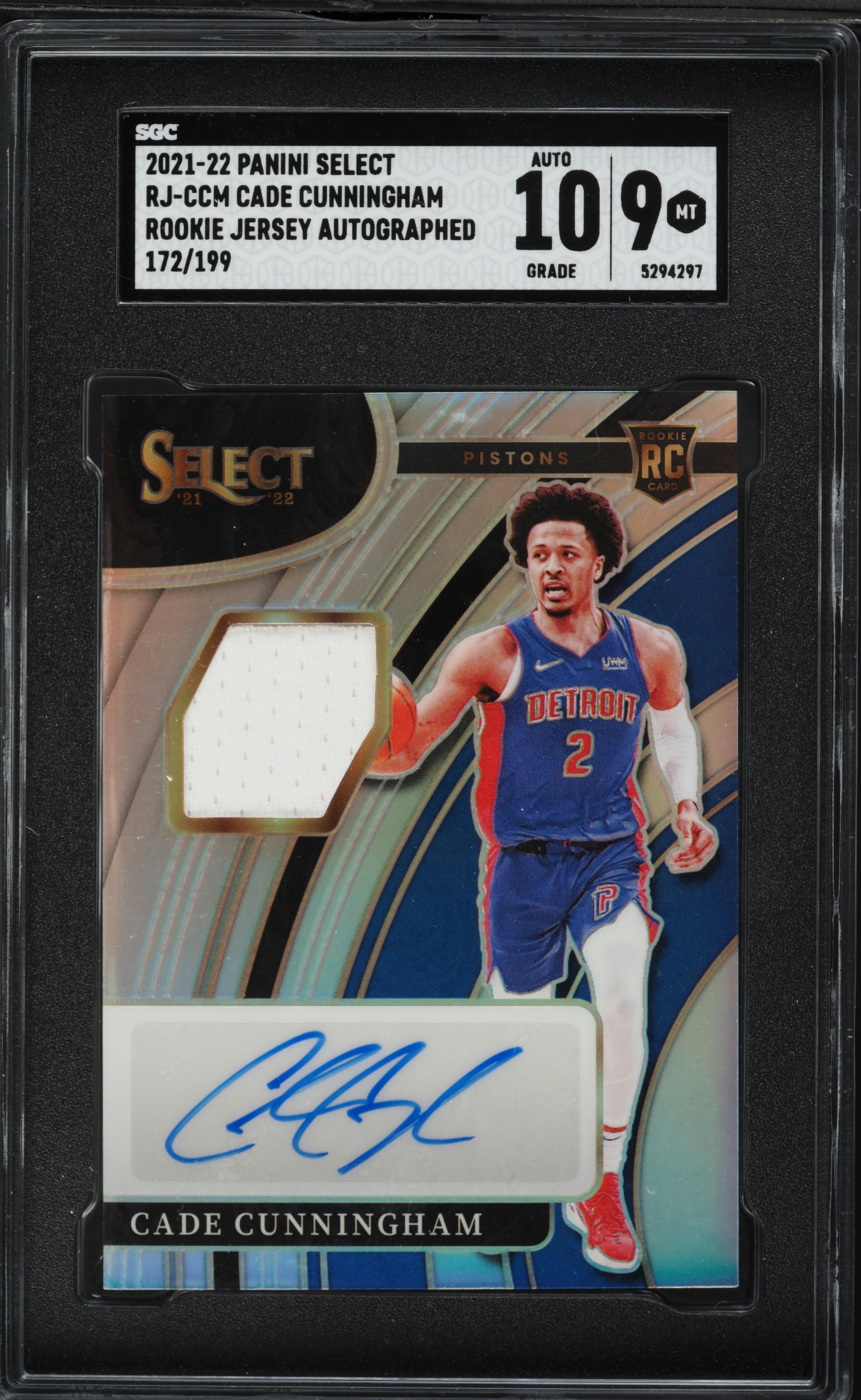 その他 cade cunningham RC patch auto 2021 Select Silver Prizm Cade Cunningham ROOKIE PATCH AUTO /199