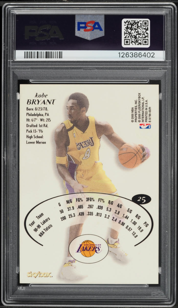 1999 Skybox E-X Kobe Bryant #25 PSA 9 MINT