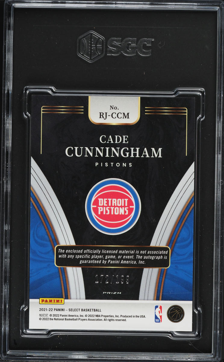 2021 Select Silver Prizm Cade Cunningham ROOKIE PATCH AUTO /199