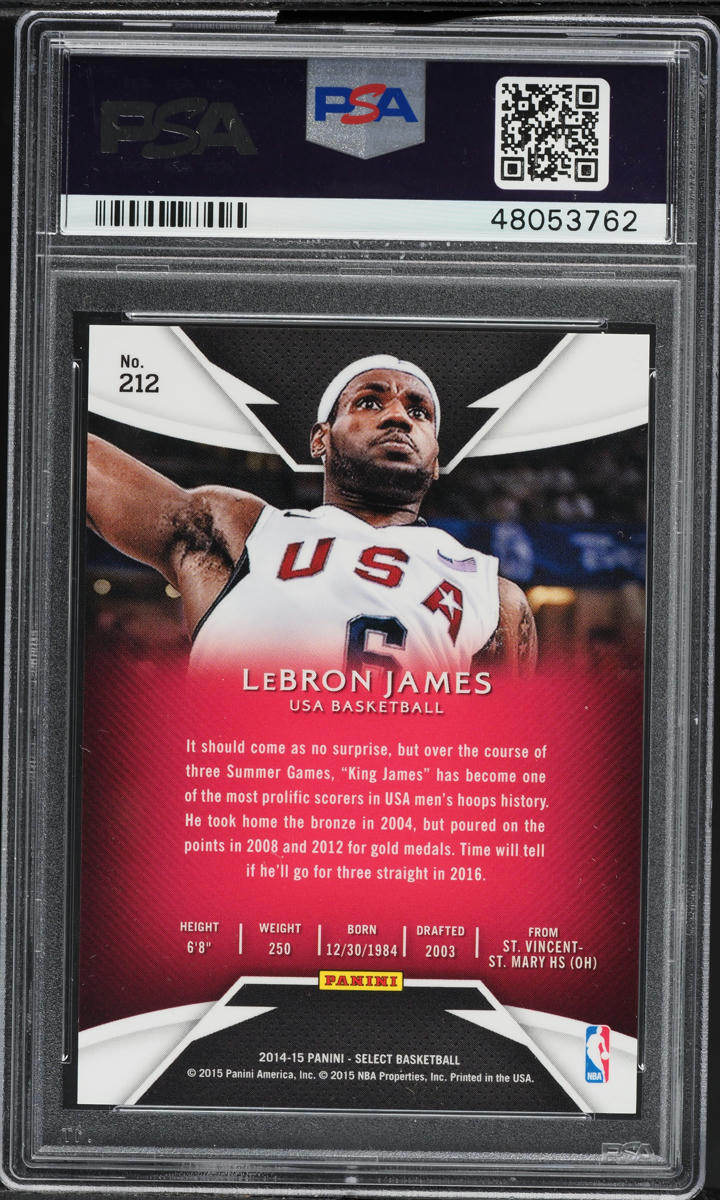 2014 Select Basketball LeBron James #212 PSA 10 GEM MINT