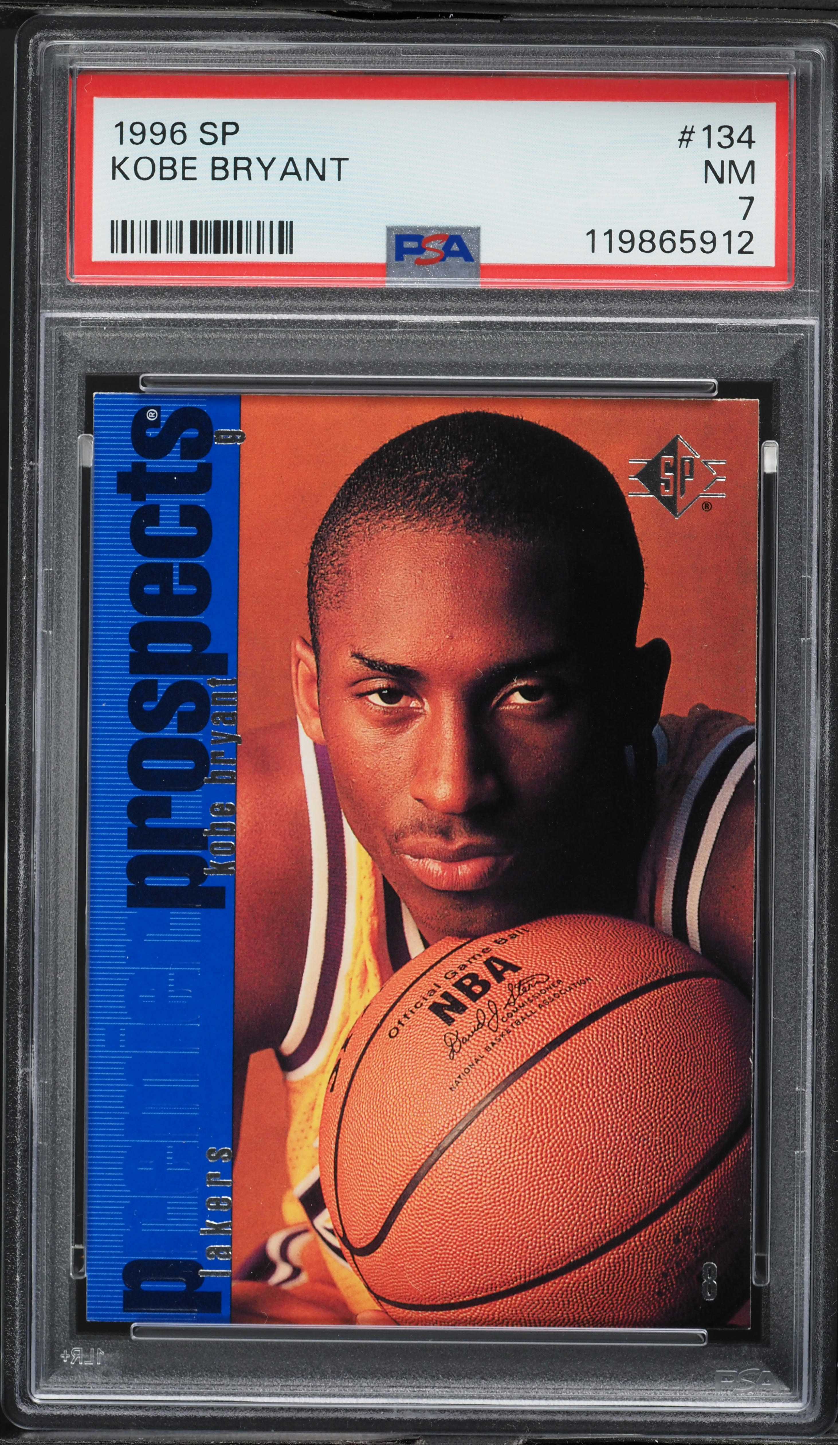 1996 SP Basketball Kobe Bryant ROOKIE #134 PSA 7 NRMT on Fanatics 