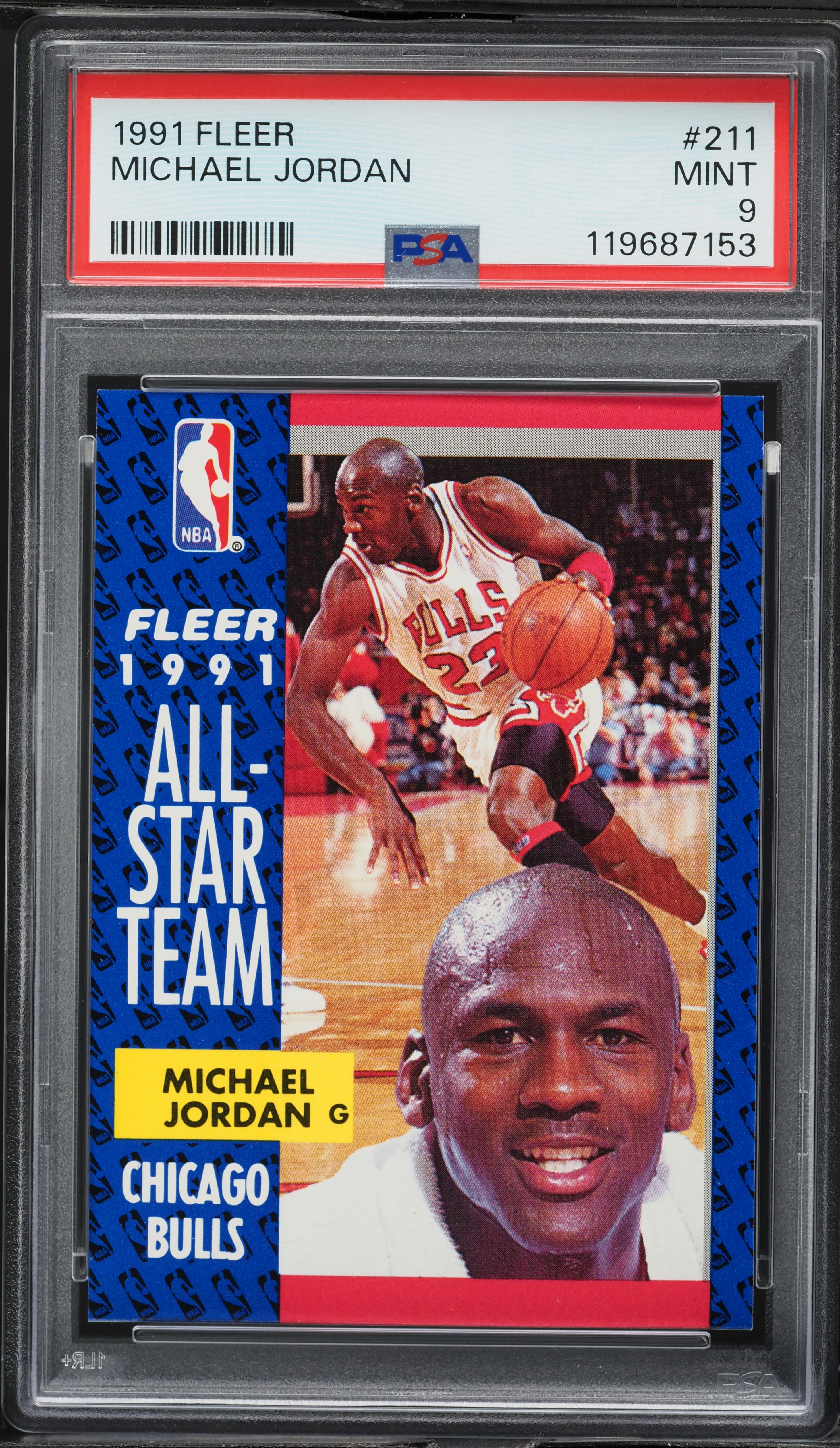 1991 Fleer Basketball Michael Jordan #211 PSA 9 MINT on Fanatics
