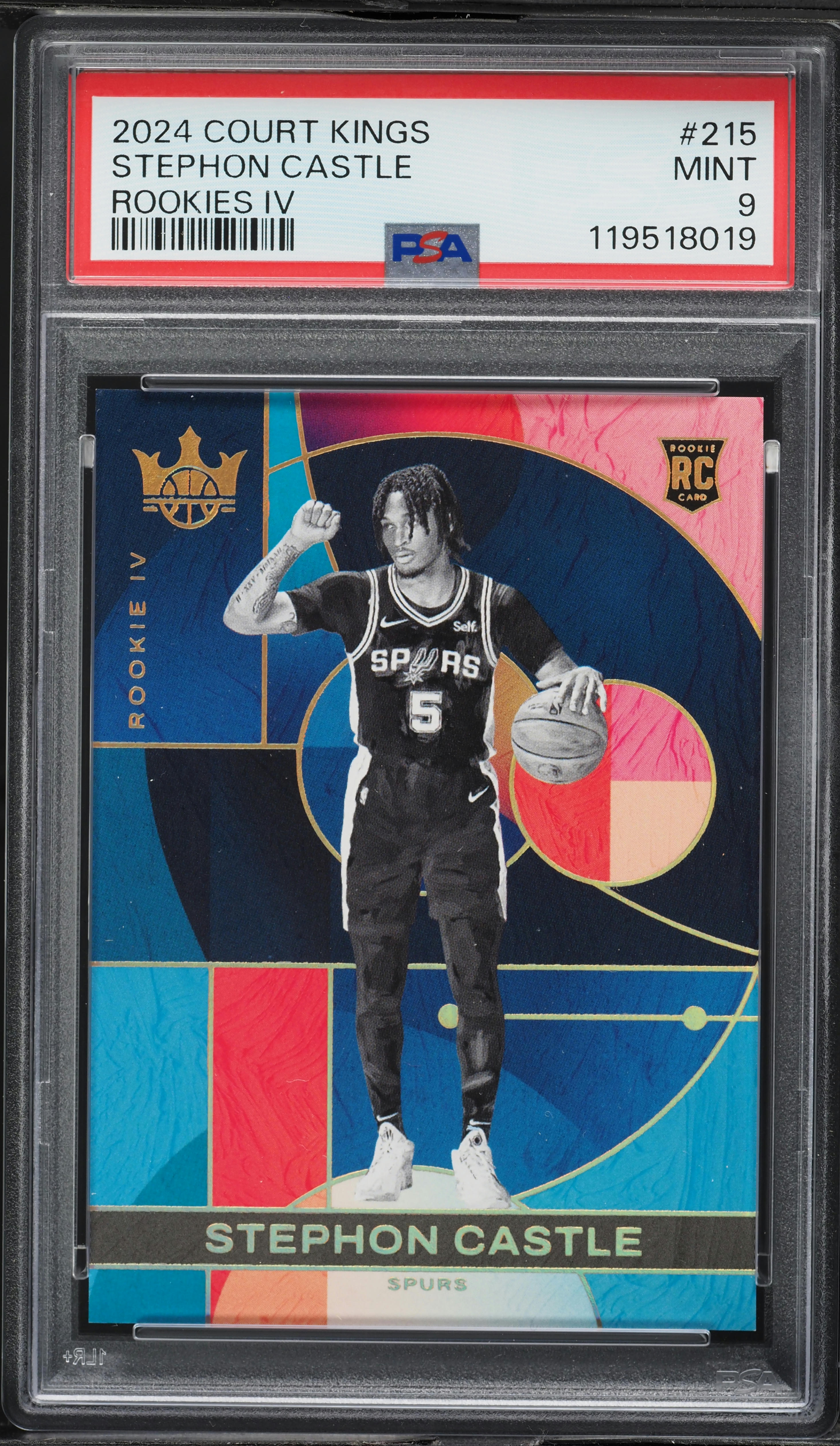 2024 Panini Court Kings IV Stephon Castle ROOKIE #215 PSA 9 MINT 