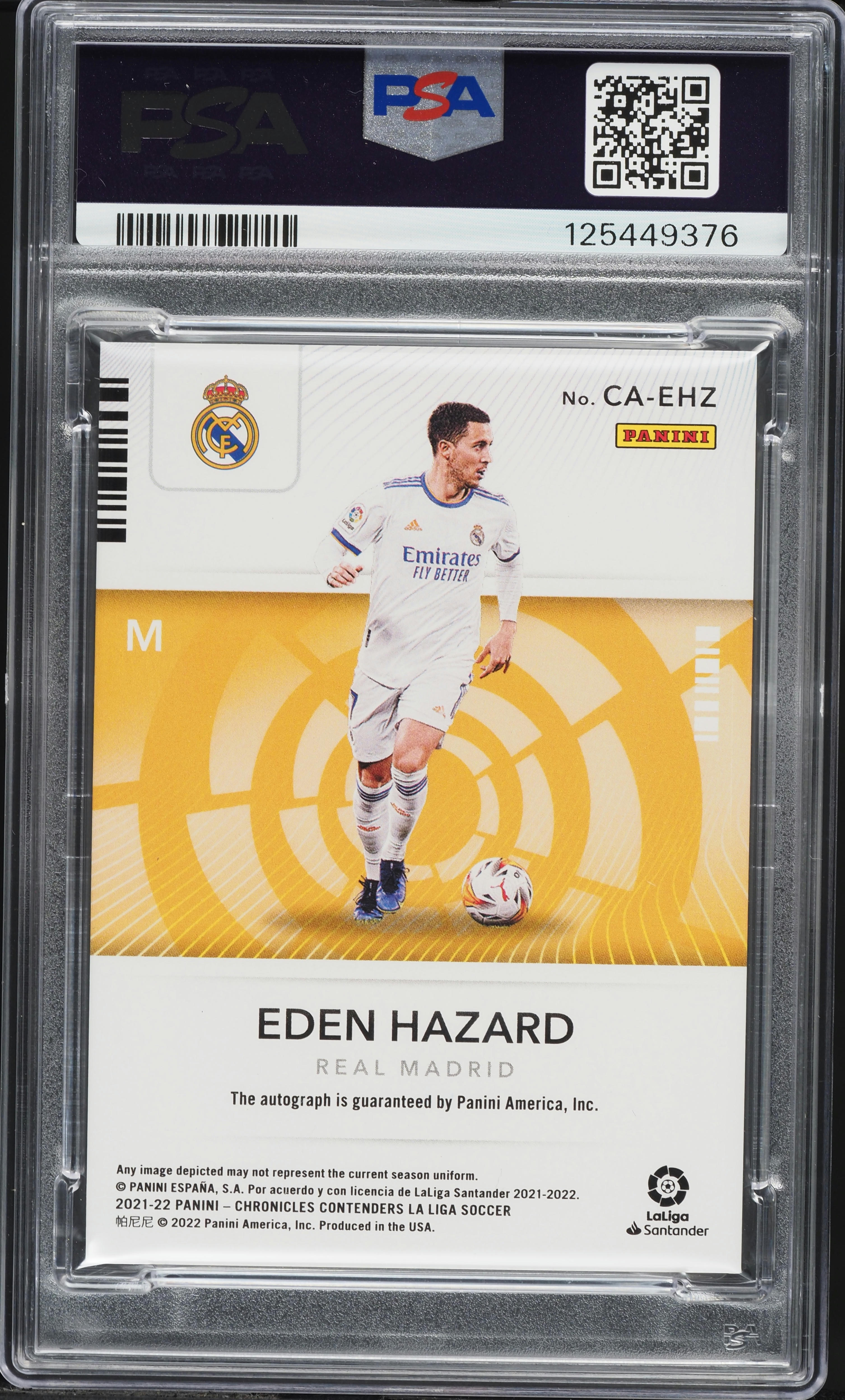 2021 Panini Chronicles Contenders La Liga Eden Hazard AUTO /89 #CA