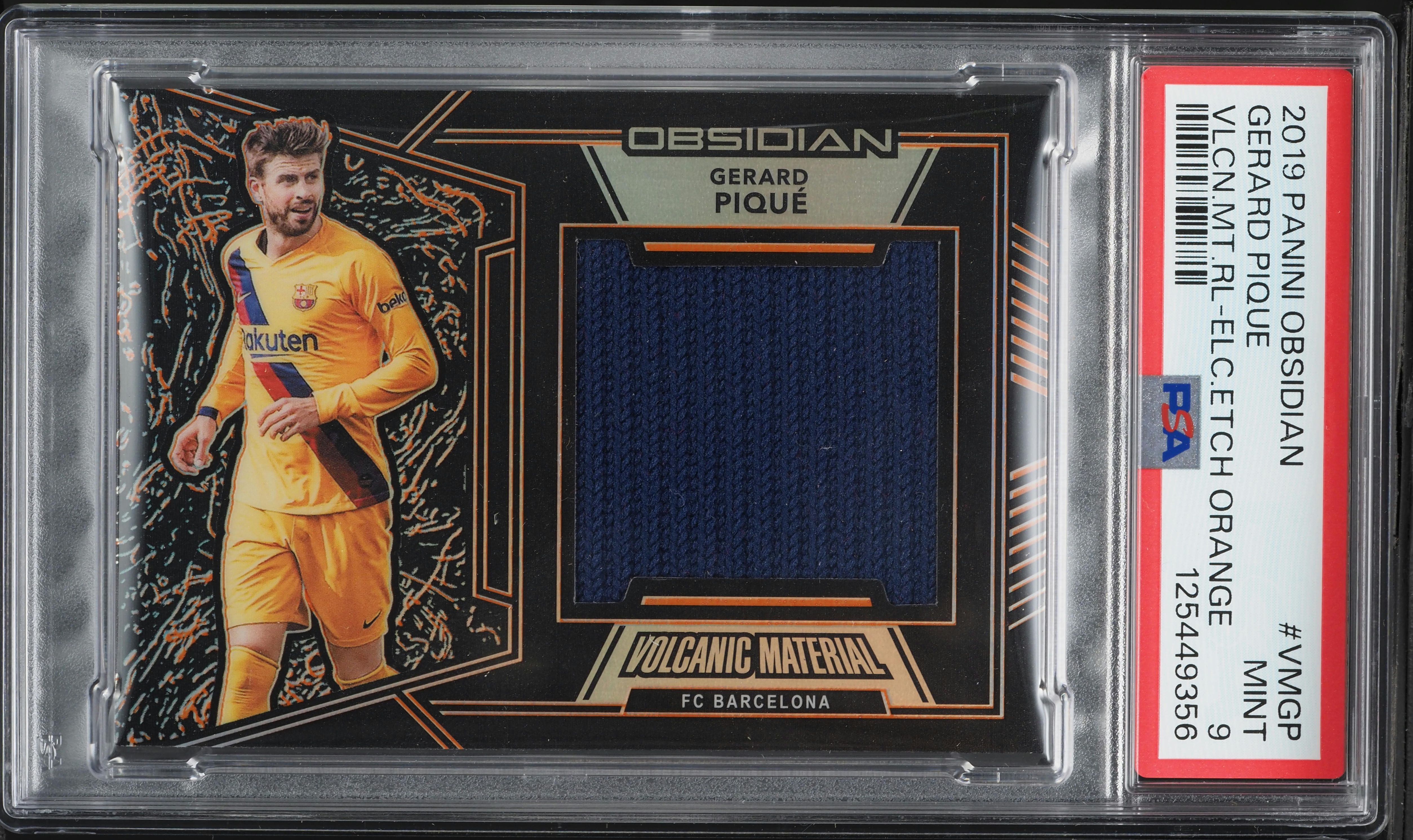 2019 Panini Obsidian Volcanic Electric Etch Orange Gerard Pique