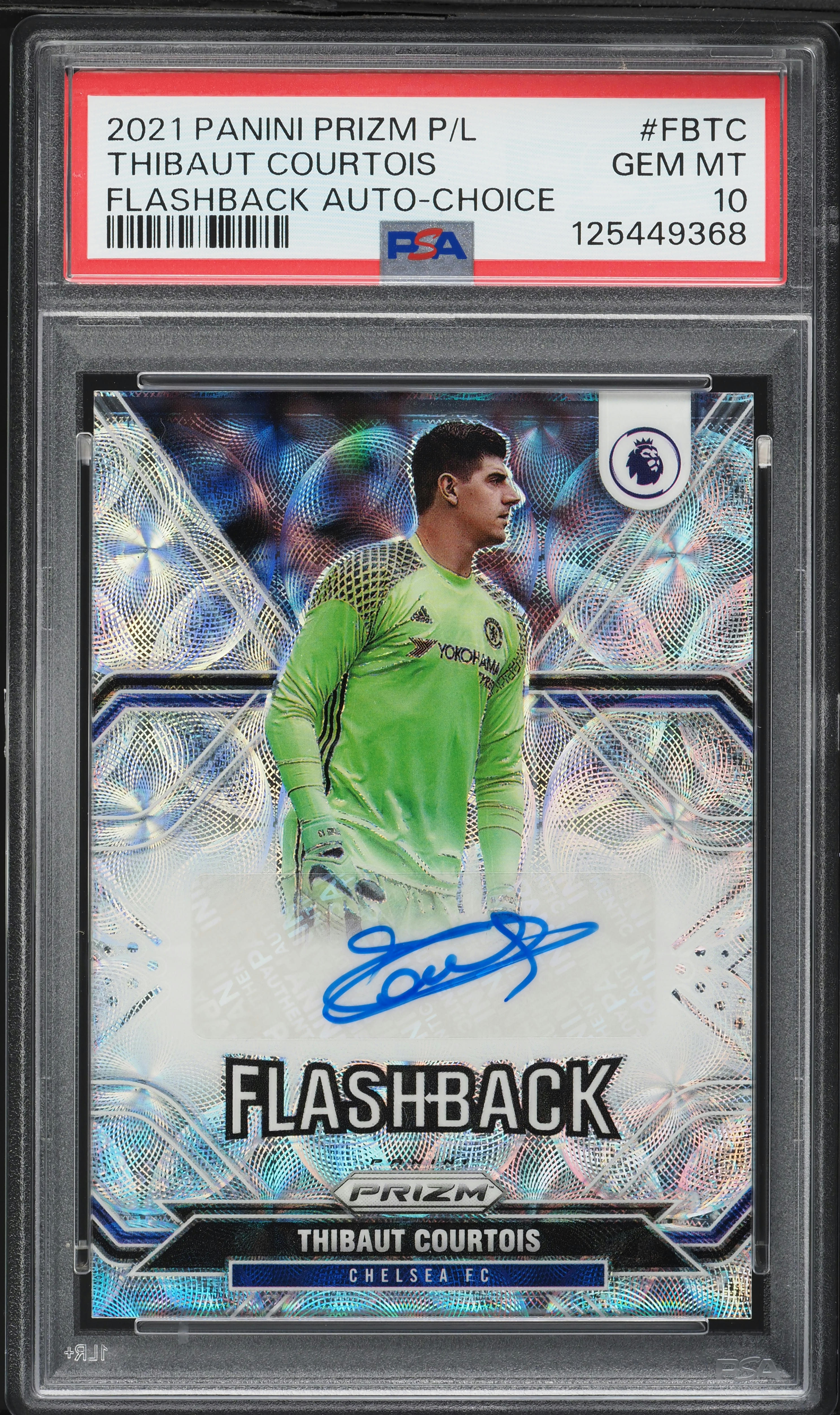 2021 Panini Prizm Premier League Flashback Choice Thibaut Courtois