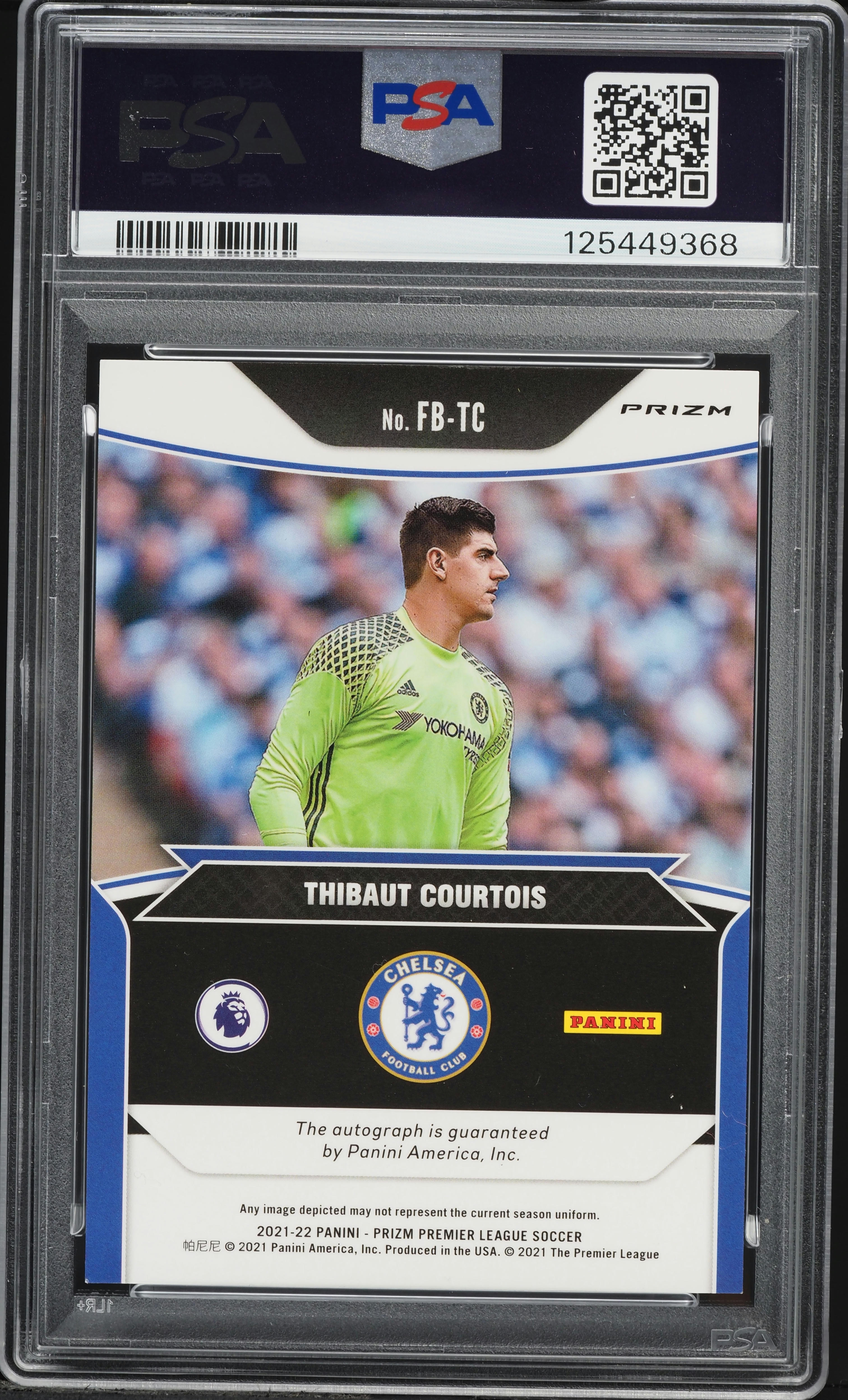 2021 Panini Prizm Premier League Flashback Choice Thibaut Courtois