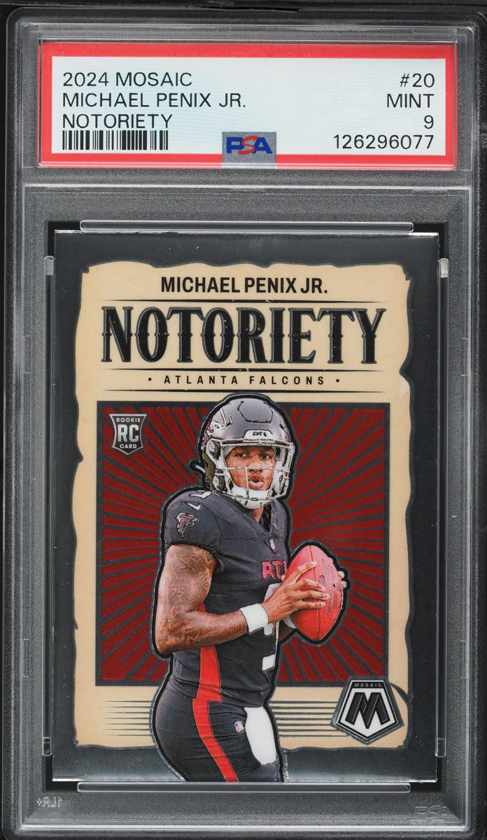 2024 Panini Mosaic Notoriety Michael Penix Jr. ROOKIE #20 PSA 9 MINT