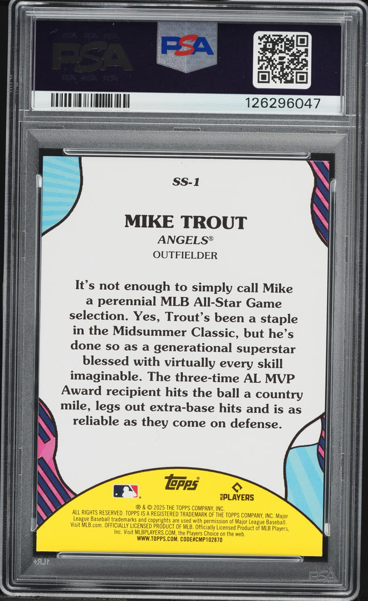 2025 Topps Summer Superstars Mike Trout #SS-1 PSA 8 NM-MT