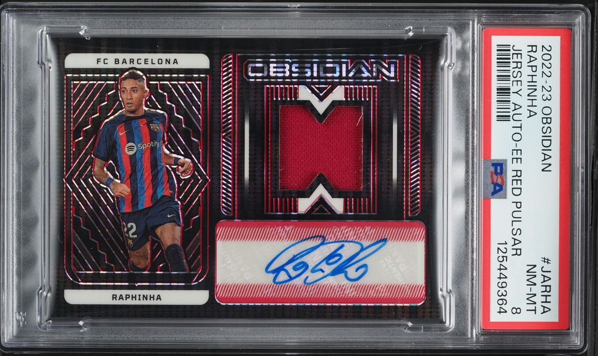 2022 Panini Obsidian Electric Etch Red Pulsar Raphinha PATCH 2022 Panini Obsidian Electric Etch Red Pulsar Raphinha PATCH