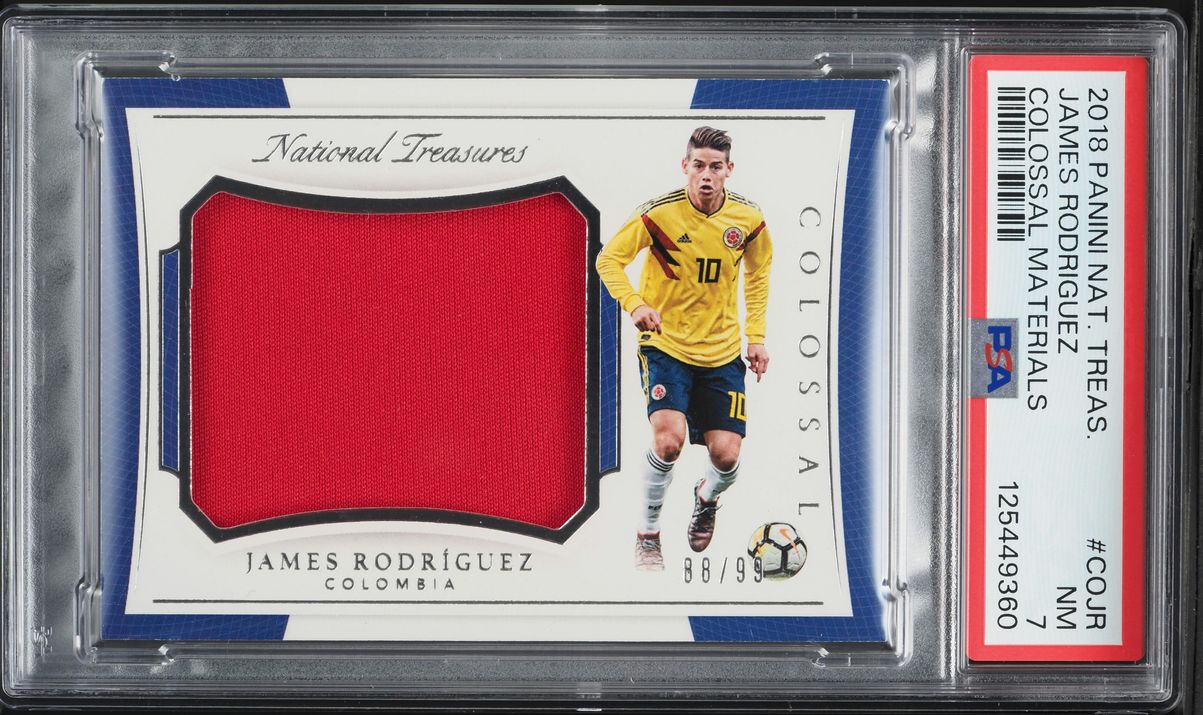 2018 National Treasures Colossal James Rodriguez PATCH /99 #CO-JR PSA 7 NRMT
