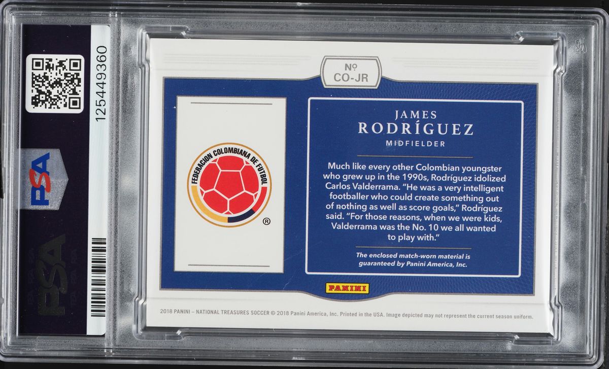 2018 National Treasures Colossal James Rodriguez PATCH /99 #CO-JR PSA 7 NRMT