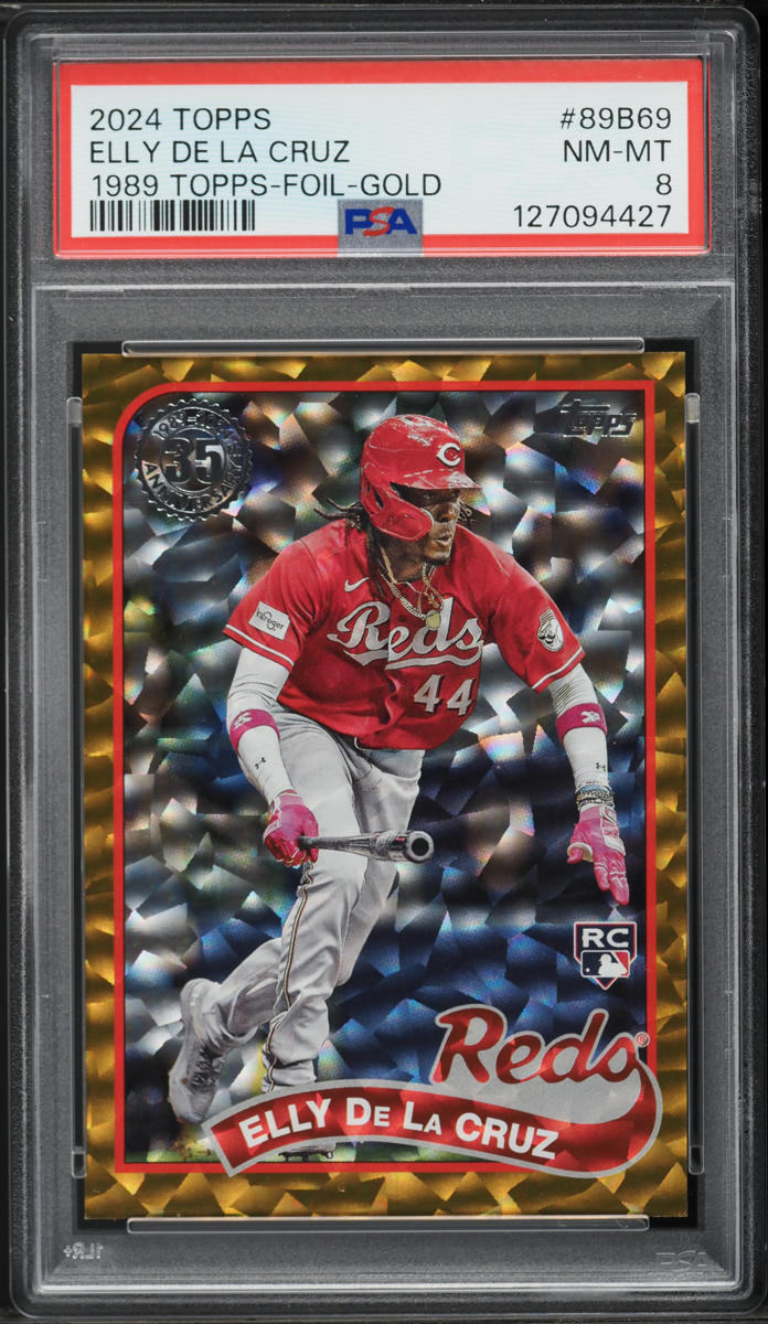 2024 Topps '89 Foil Gold Elly De La Cruz ROOKIE /50 #89B-69 PSA 8 NM-MT