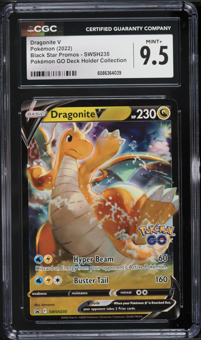 2022 Pokemon Sword & Shield Promo GO Deck Holder Dragonite V #SWSH235 CGC  9.5 MINT+ on Fanatics Collect