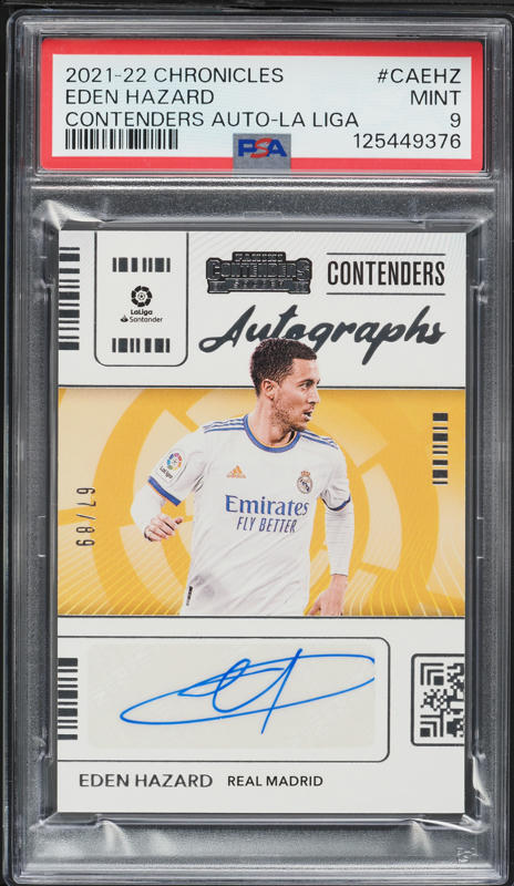 2014 Panini Prizm World Cup Signatures Eden Hazard AUTO #SEH PSA 9