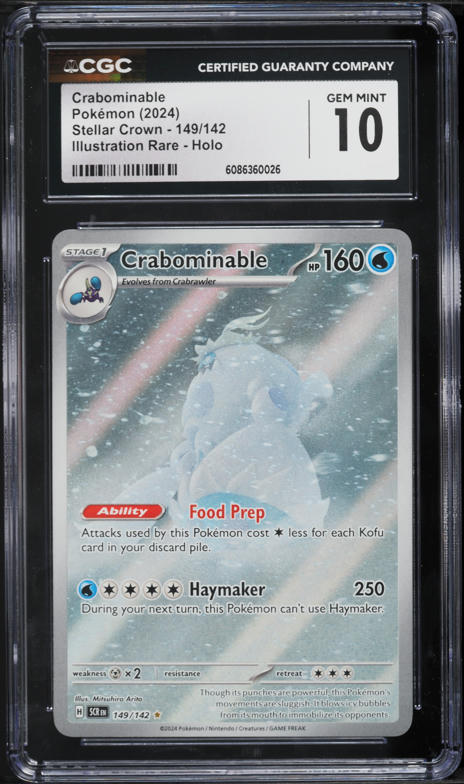 2024 Pokemon Scarlet & Violet Stellar Crown IR Crabominable #149 CGC 10 GEM MINT