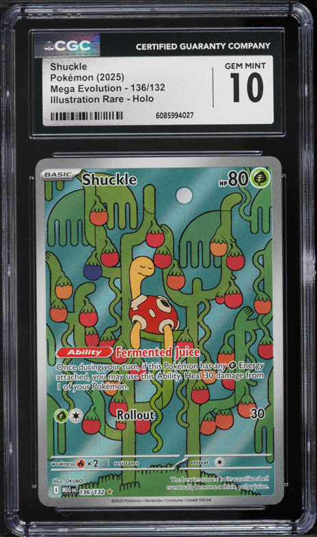 2025 Pokemon Mega Evolution IR Shuckle #136 CGC 10 GEM MINT