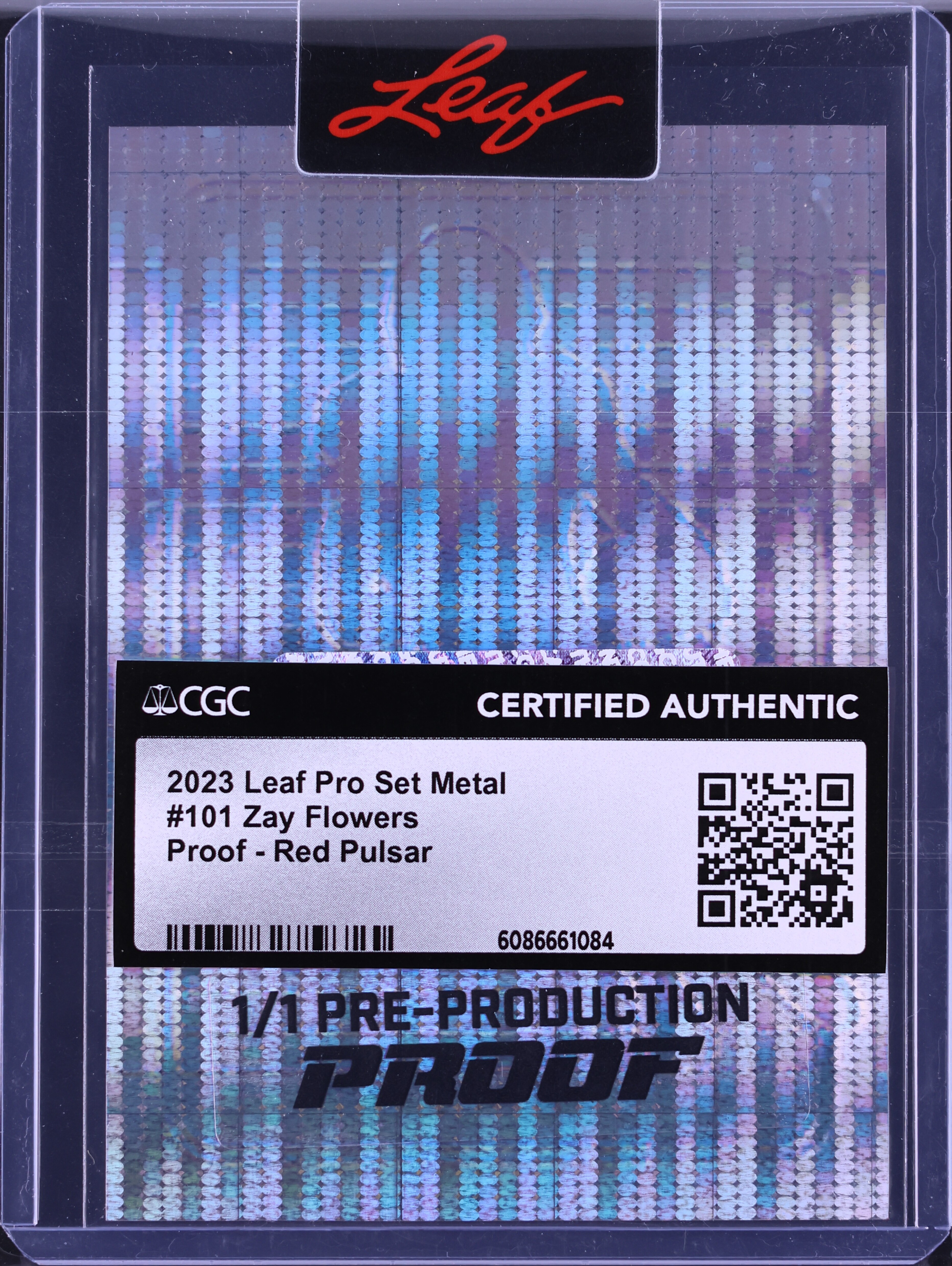 2023 Leaf Pro Set Metal Proof Red Pulsar Zay Flowers ROOKIE 1/1