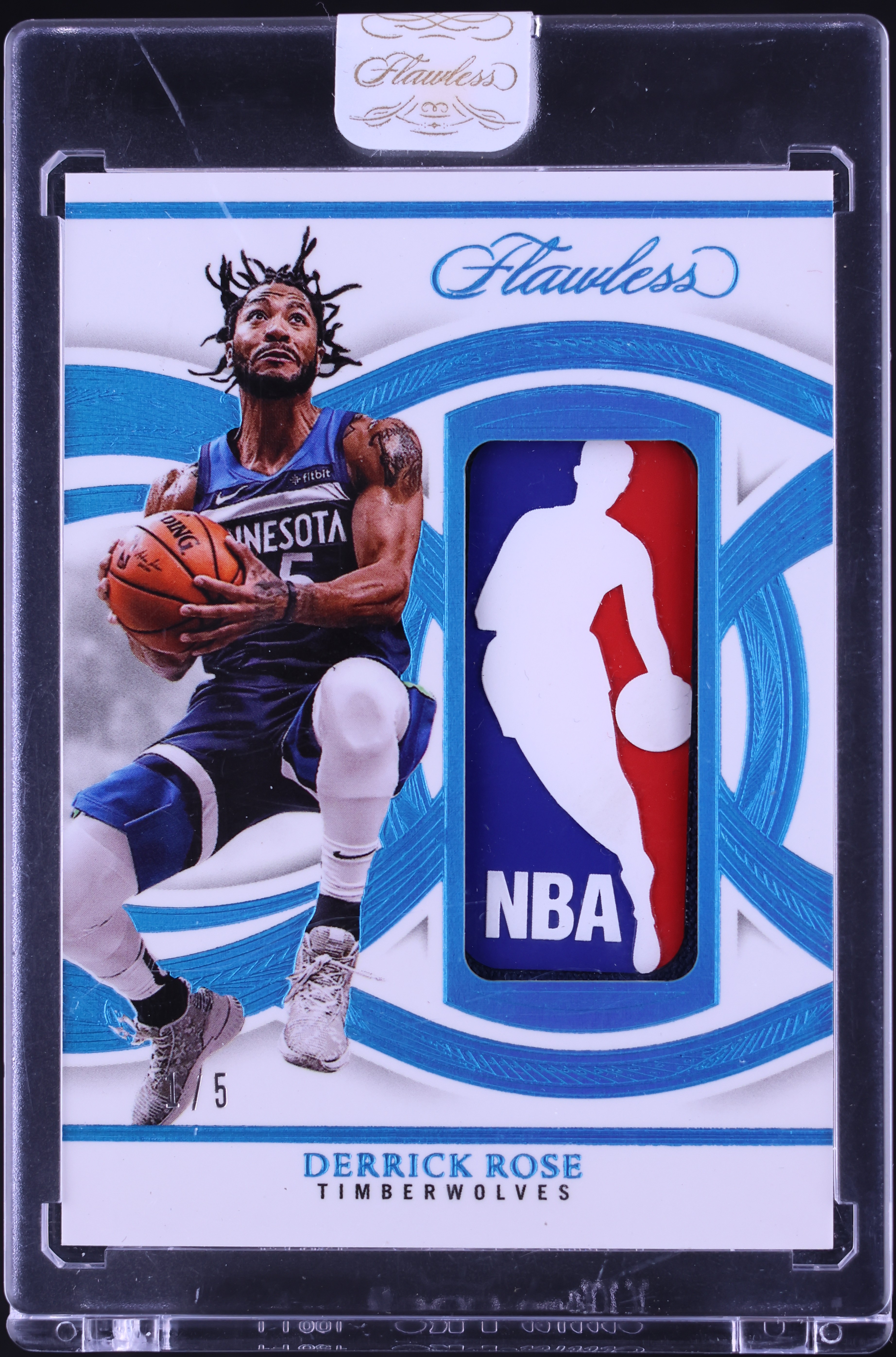 2024 Panini Flawless Derrick Rose NBA LOGOMAN PATCH 1/5 #LMG-DRS 