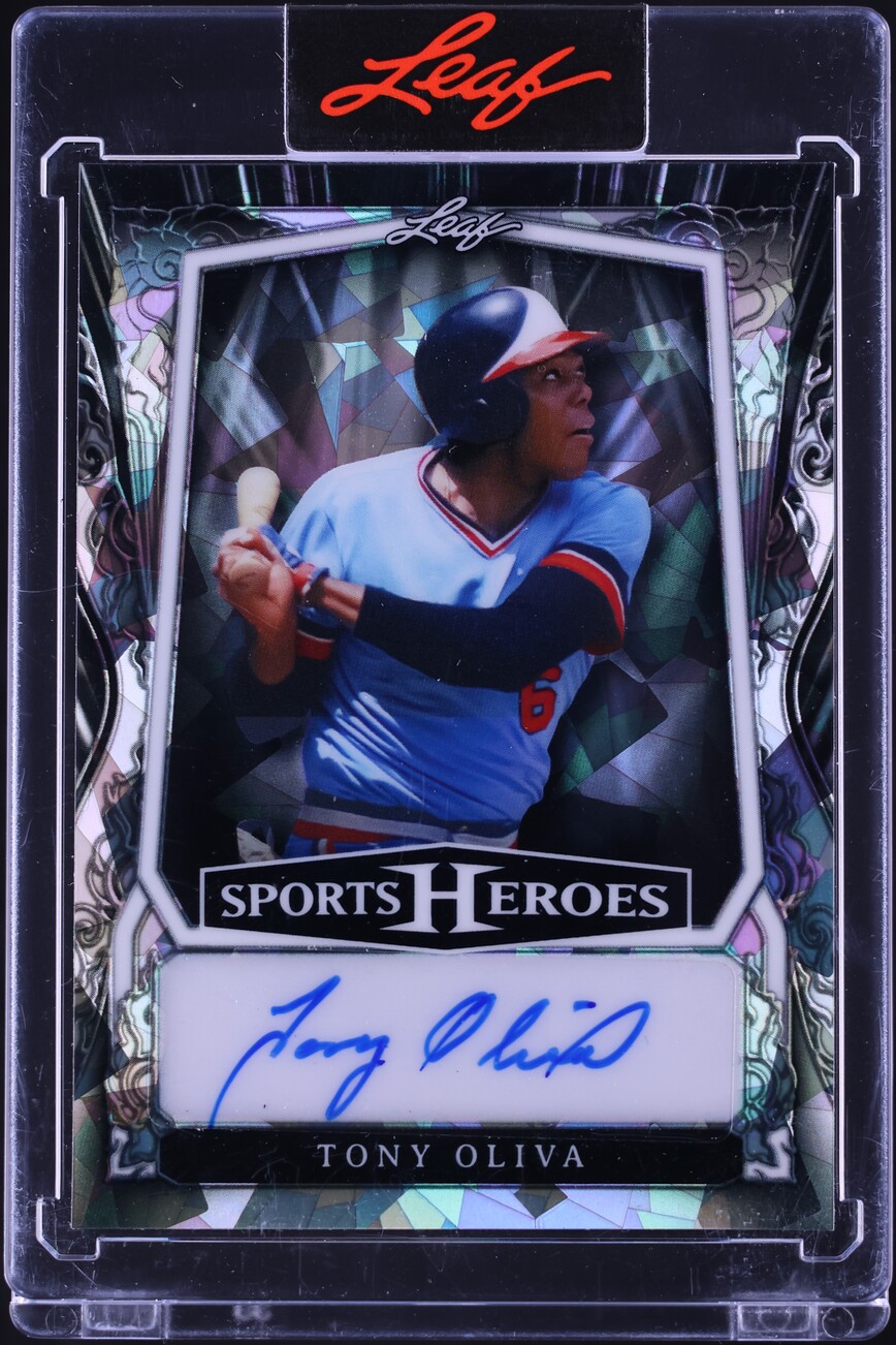 2025 Leaf Metal Sports Heroes Silver Crystals Tony Oliva AUTO /35