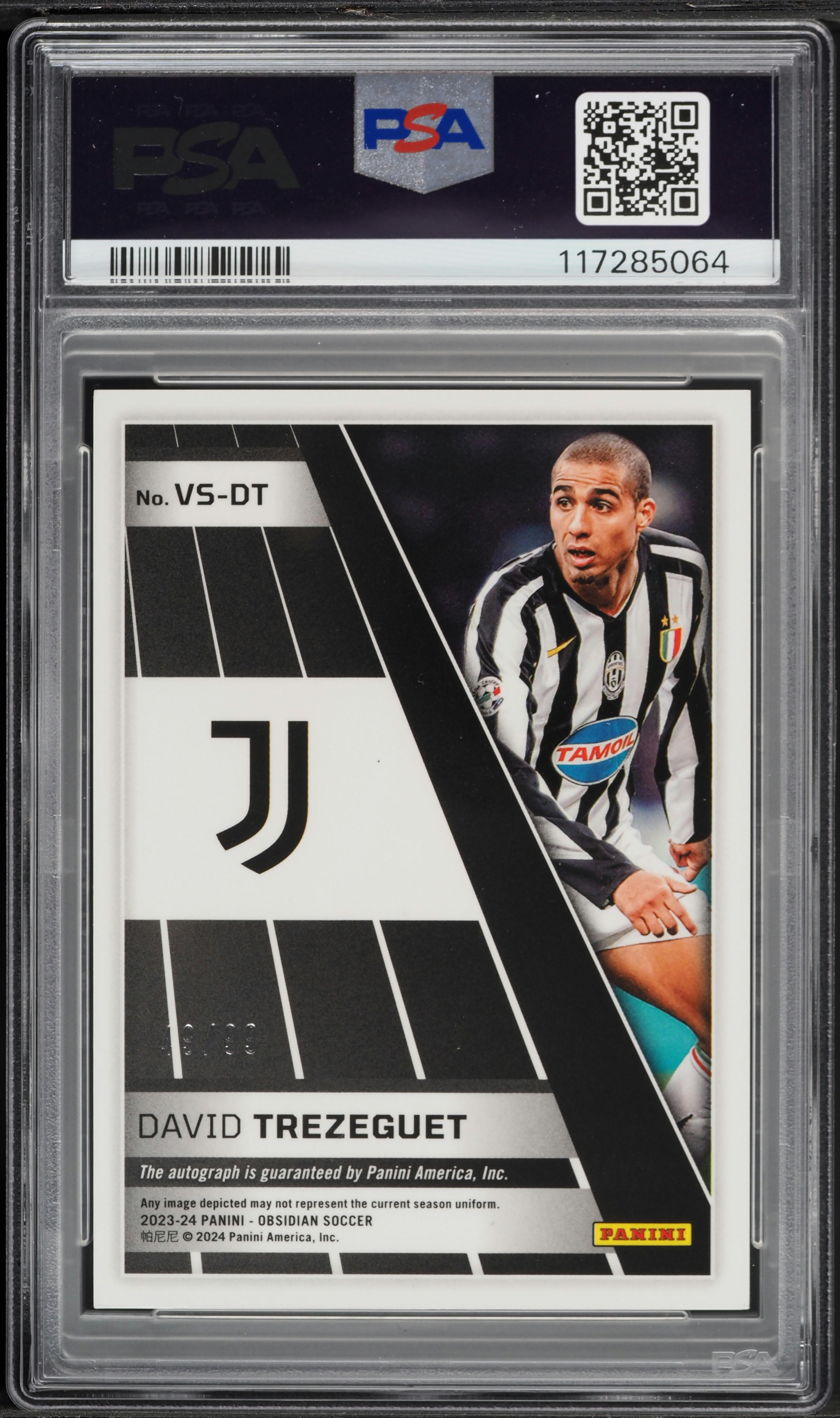 2023 Panini Obsidian Volcanic EE Orange David Trezeguet AUTO /99
