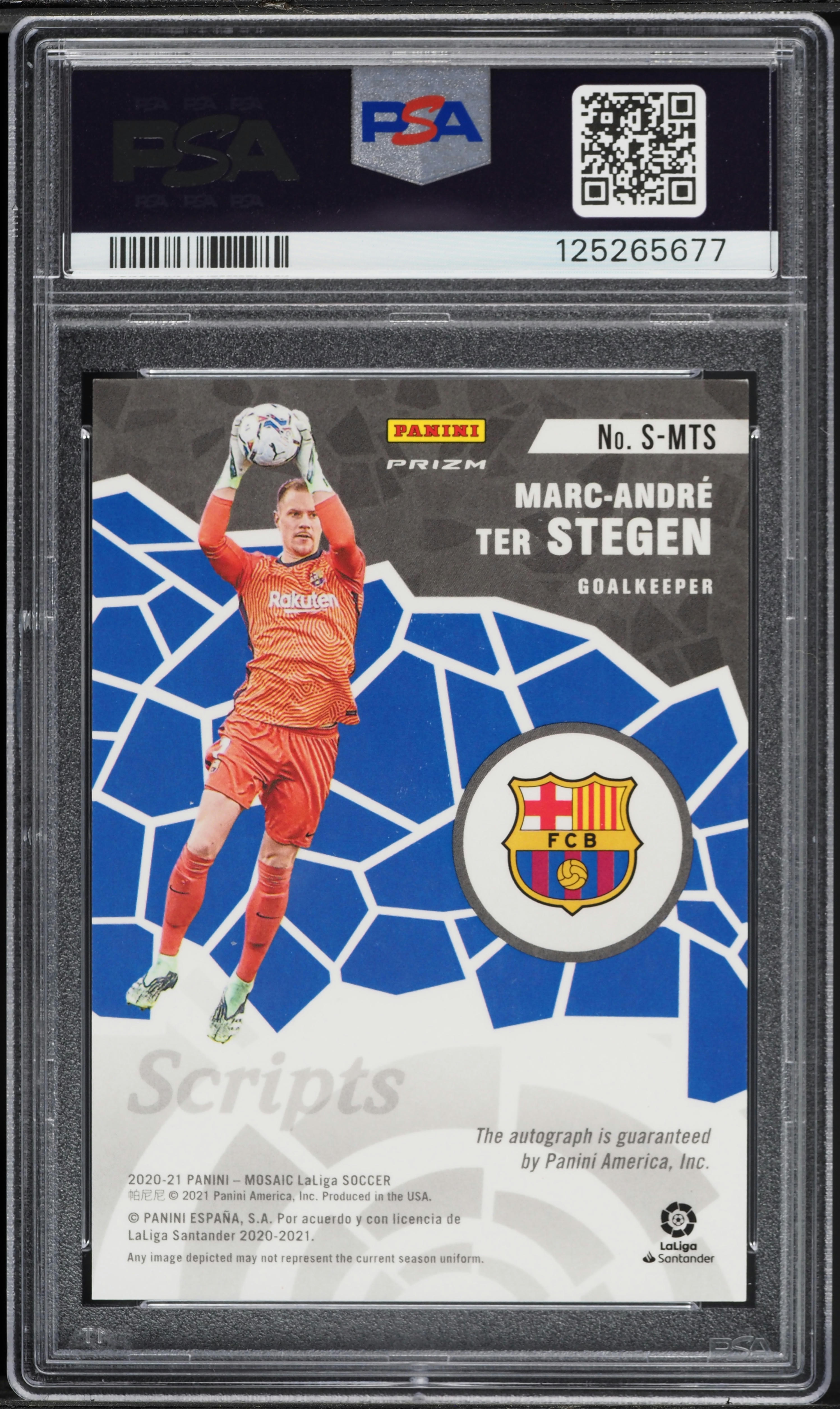 2020 Panini Mosaic La Liga Scripts Marc-Andre Ter Stegen AUTO #S
