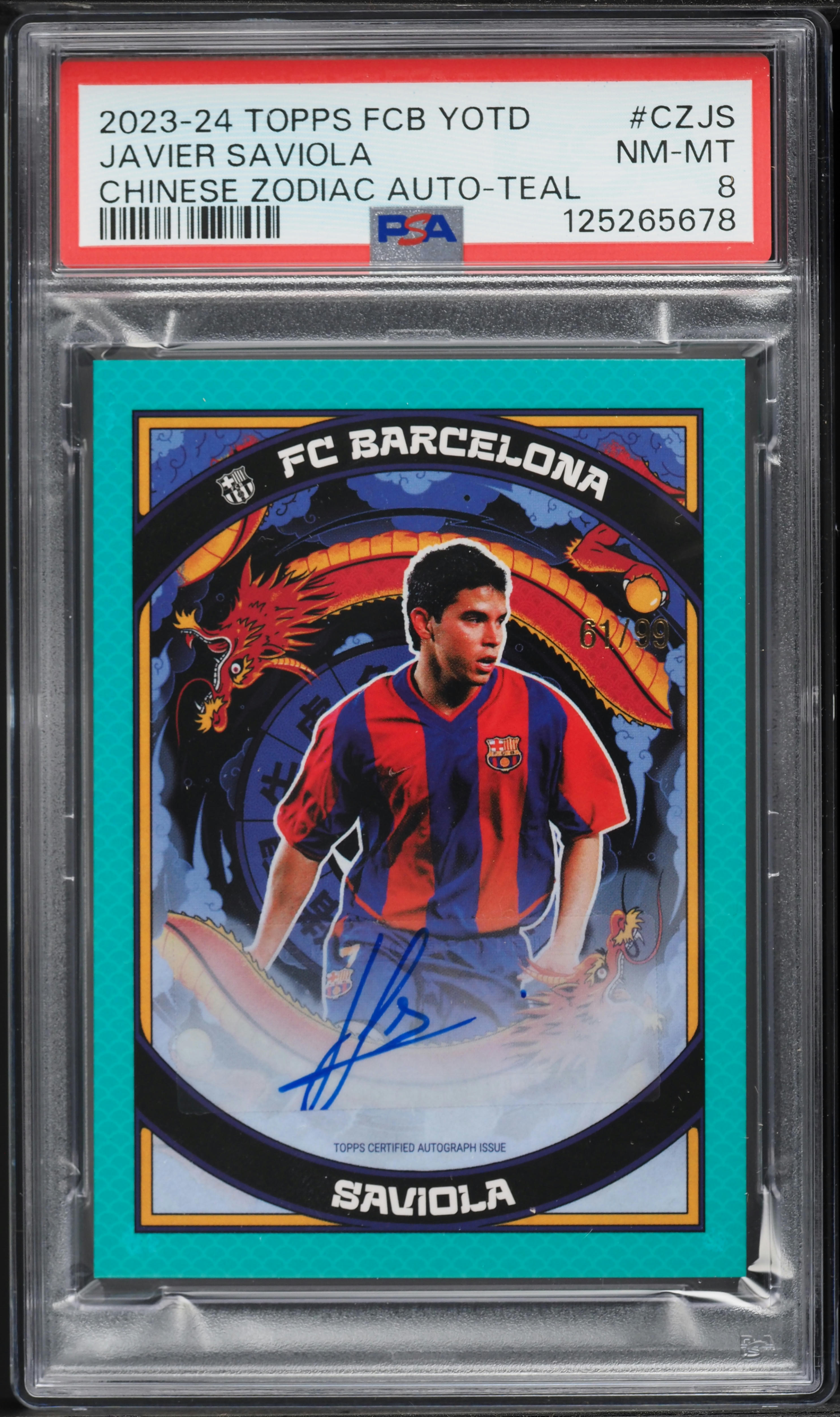 PECORINA 　　　BARSA Super De Luxe 　4枚 2023 Topps FCB Year Of The Dragon Chinese Zodiac Teal Javier