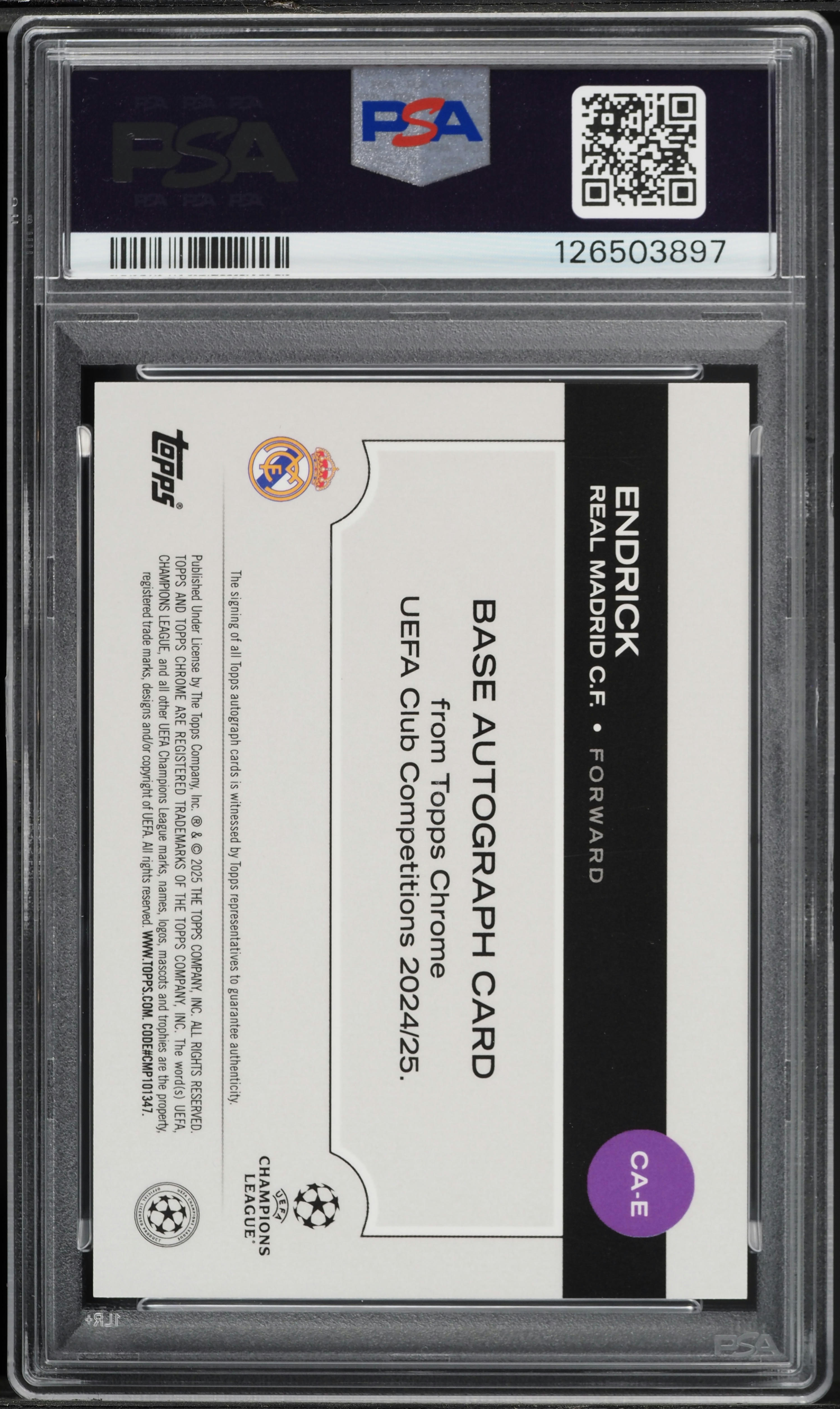 2024 Topps Chrome UEFA Club Competitions Orange Geometric Endrick 