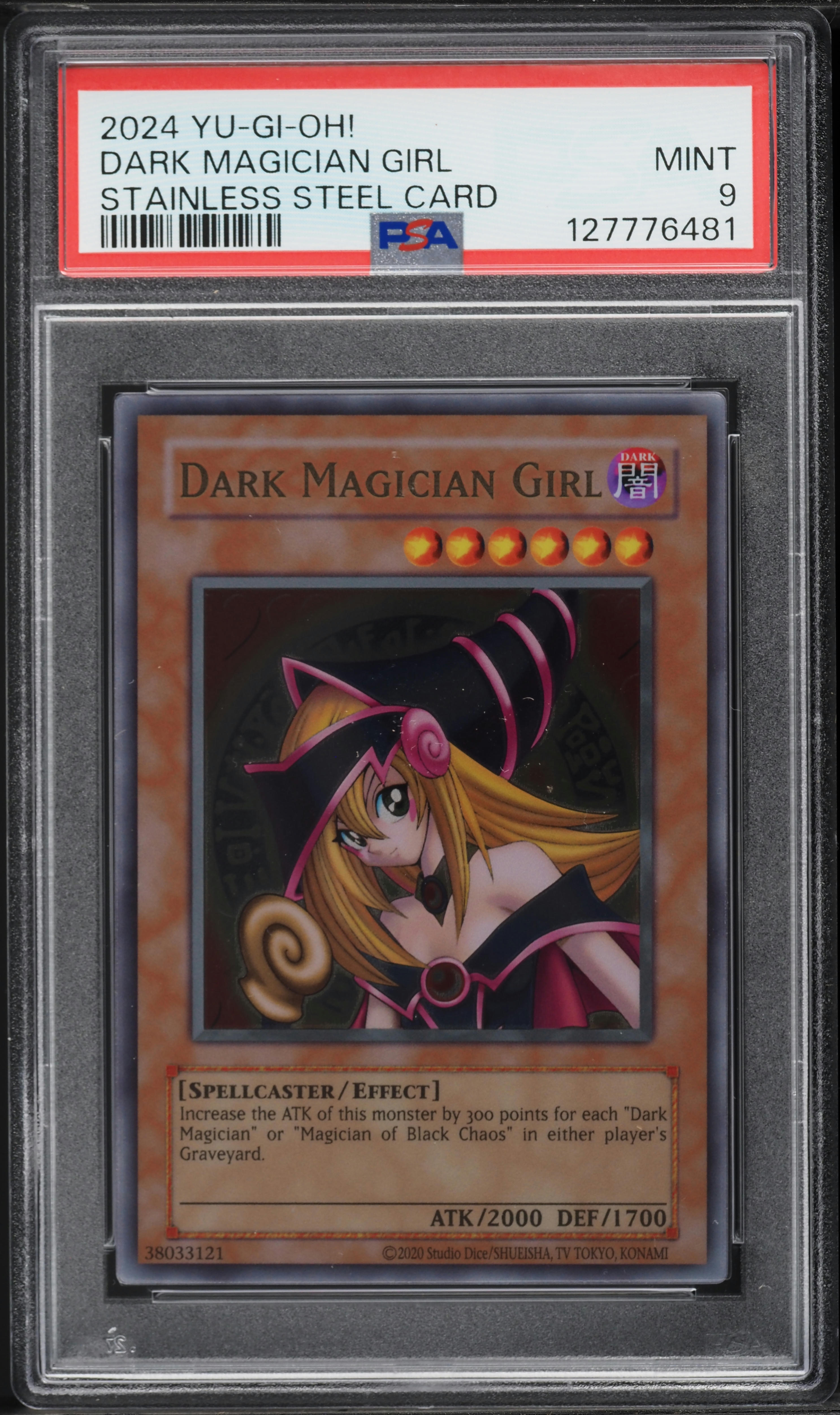 2024 Yu-Gi-Oh! Stainless Steel Dark Magician Girl PSA 9 MINT on Fanatics  Collect