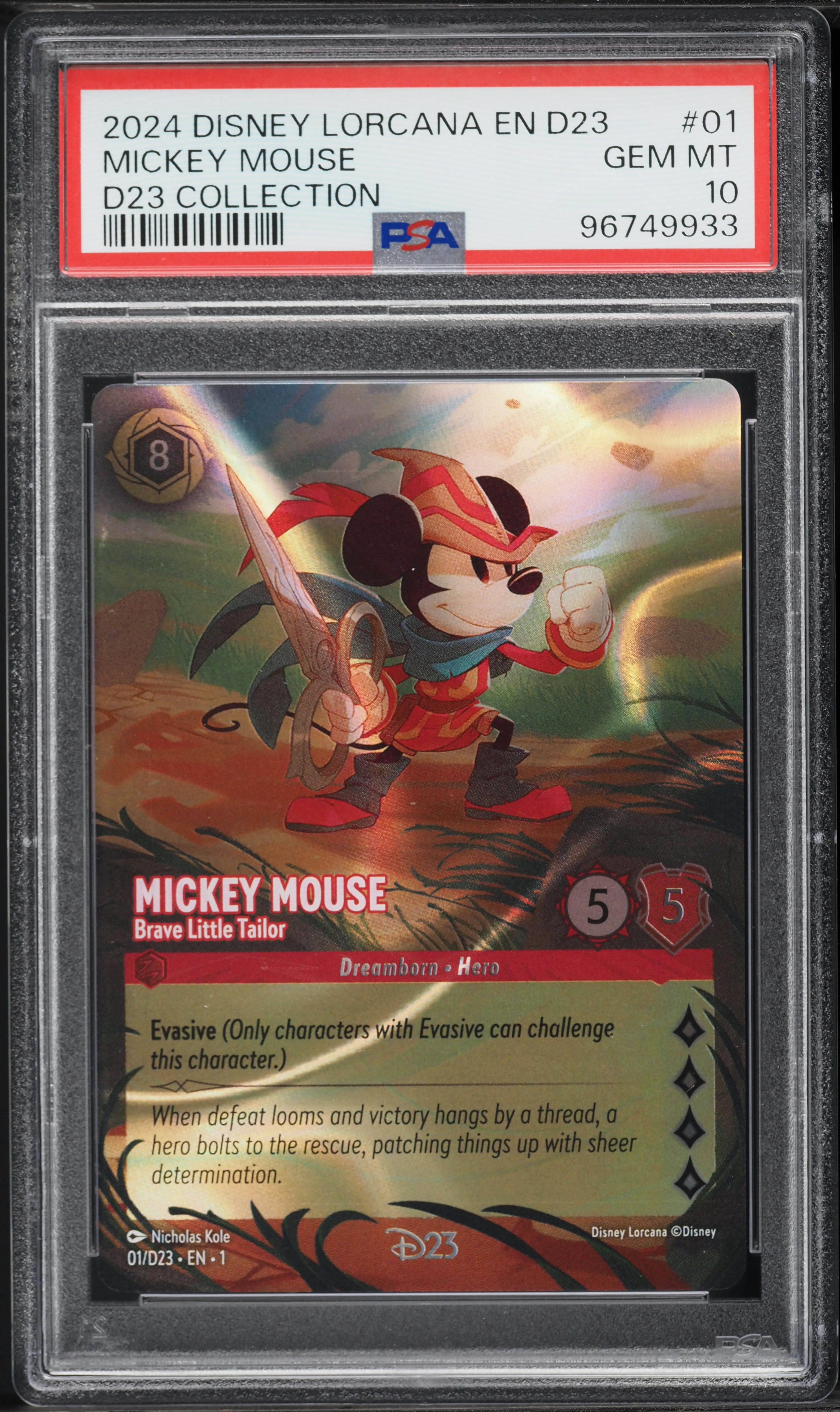 2024 Disney Lorcana Promo D23 Collection Mickey Mouse Brave Little