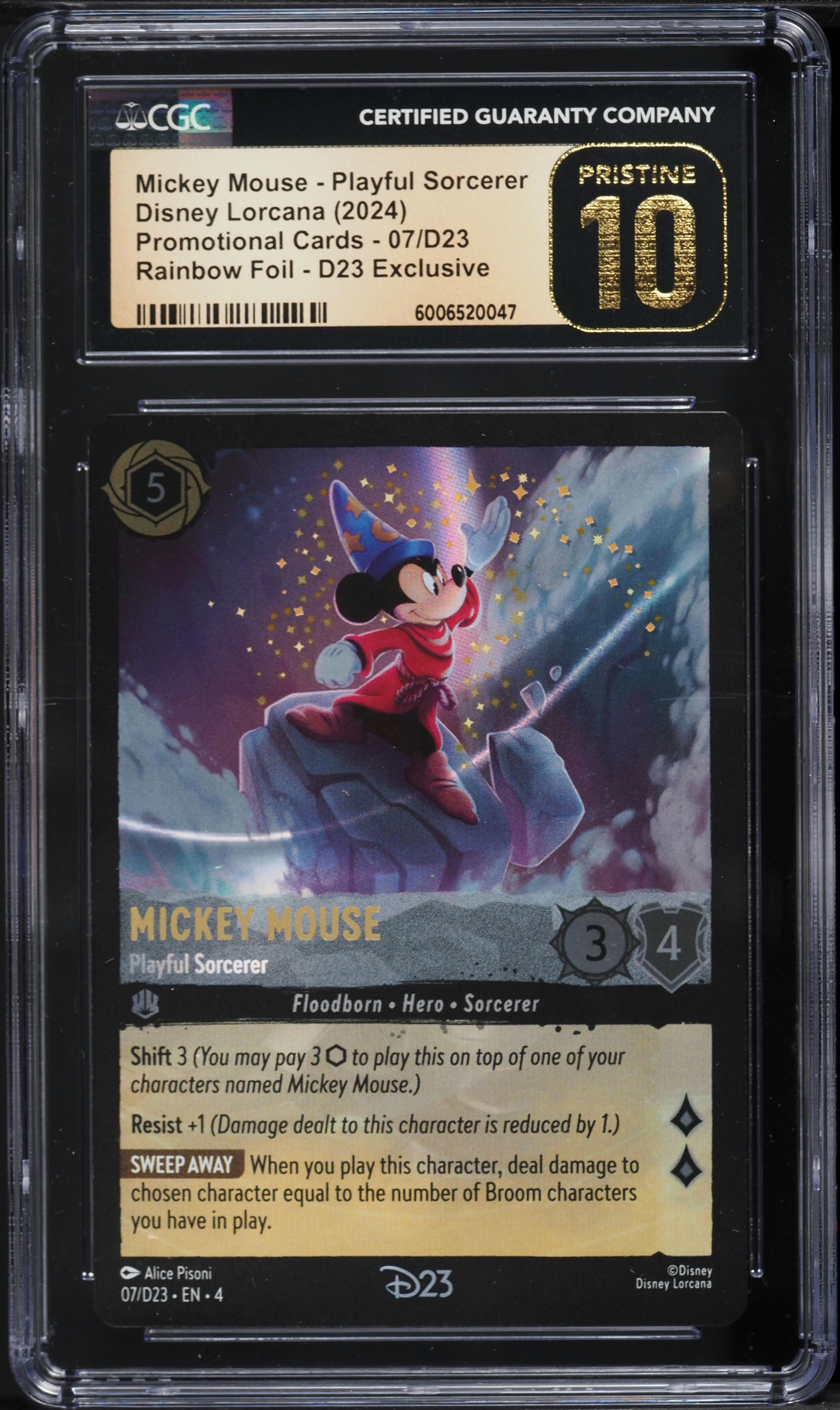 2024 Disney Lorcana D23 Expo Rainbow Foil Mickey Mouse Playful
