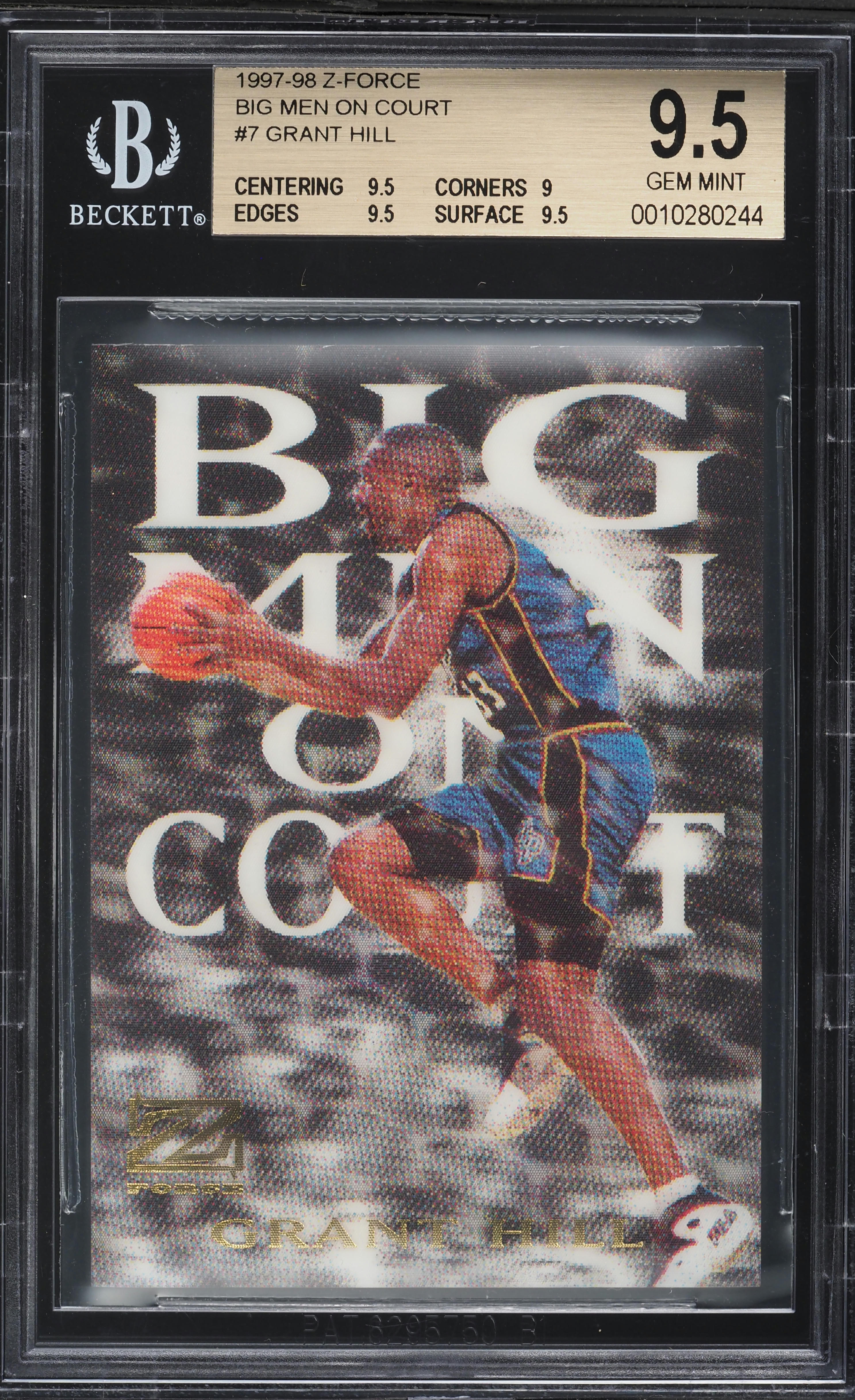 1997 Z-Force Big Men On Court Grant Hill #7 BGS 9.5 GEM MINT on